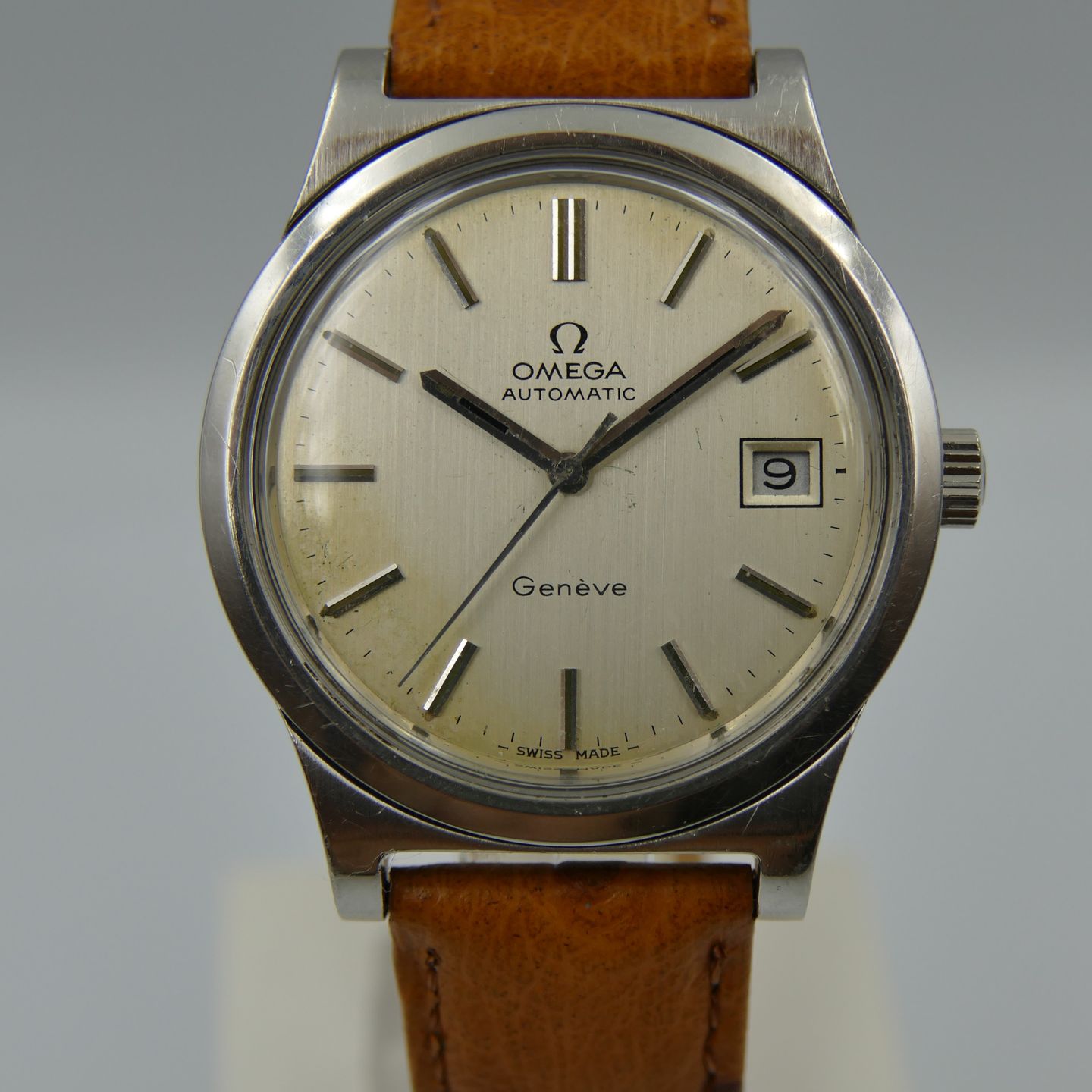 Omega Vintage 70s vintage watch mens Omega geneve ref 166.0168 automatic cal. 1012 steel 36mm - (3/8)