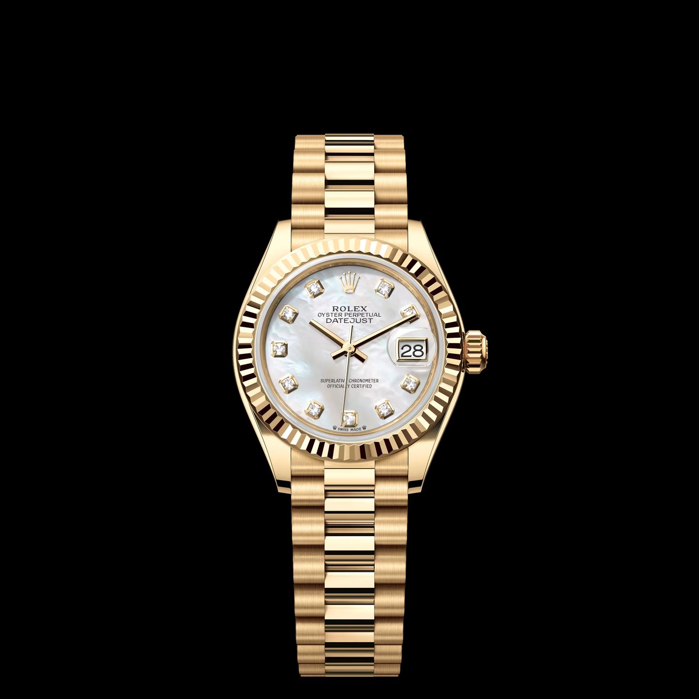 Rolex Lady-Datejust 279178 (2022) - Pearl dial 28 mm Yellow Gold case (1/1)