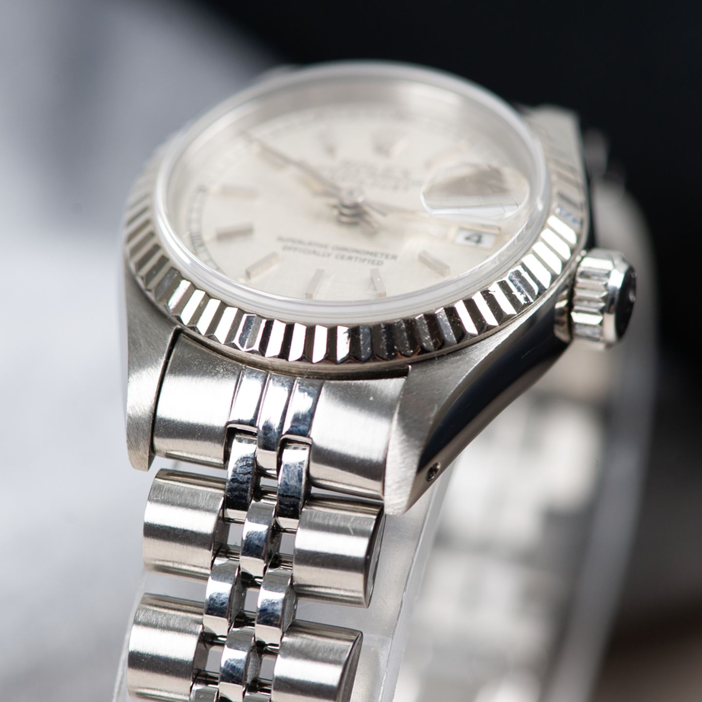 Rolex Lady-Datejust 69174 (1991) - Silver dial 26 mm Steel case (5/8)