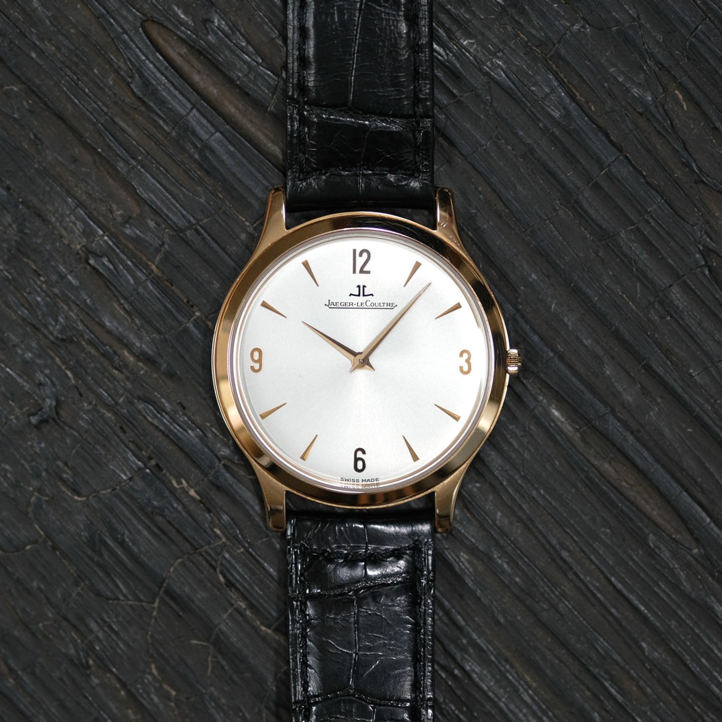 Jaeger-LeCoultre Master Grande Ultra Thin 145.2.504 / 145.2.79S (2008) - Zilver wijzerplaat 34mm Roségoud (2/8)