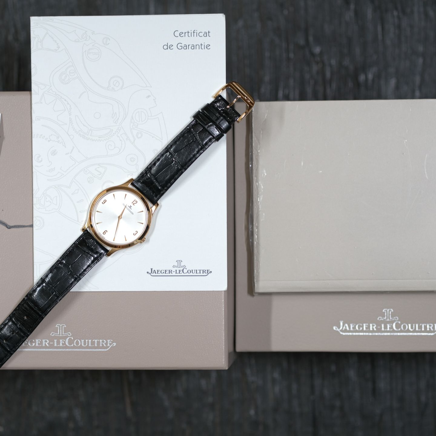 Jaeger-LeCoultre Master Grande Ultra Thin 145.2.504 / 145.2.79S (2008) - Silver dial 34 mm Rose Gold case (4/8)