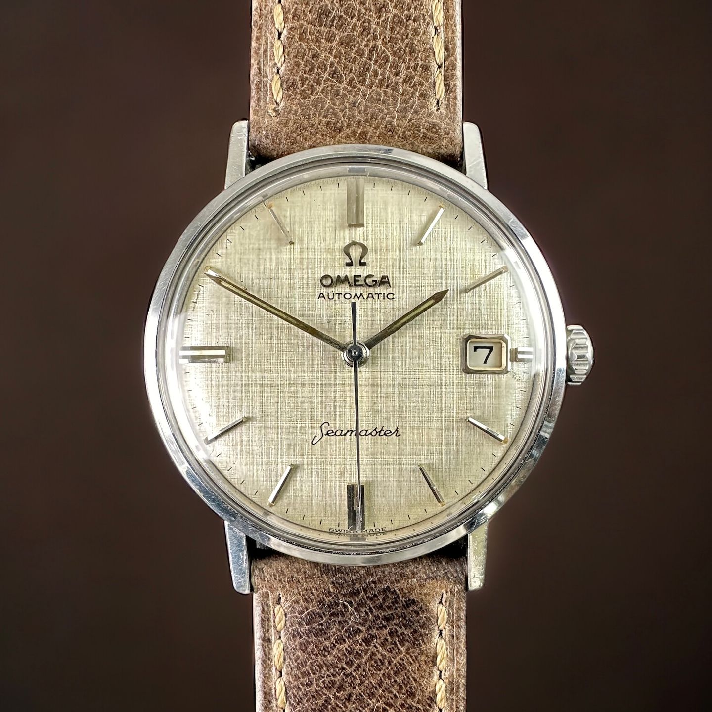 Omega Seamaster 14770 (1961) - Wit wijzerplaat 34mm Staal (1/8)