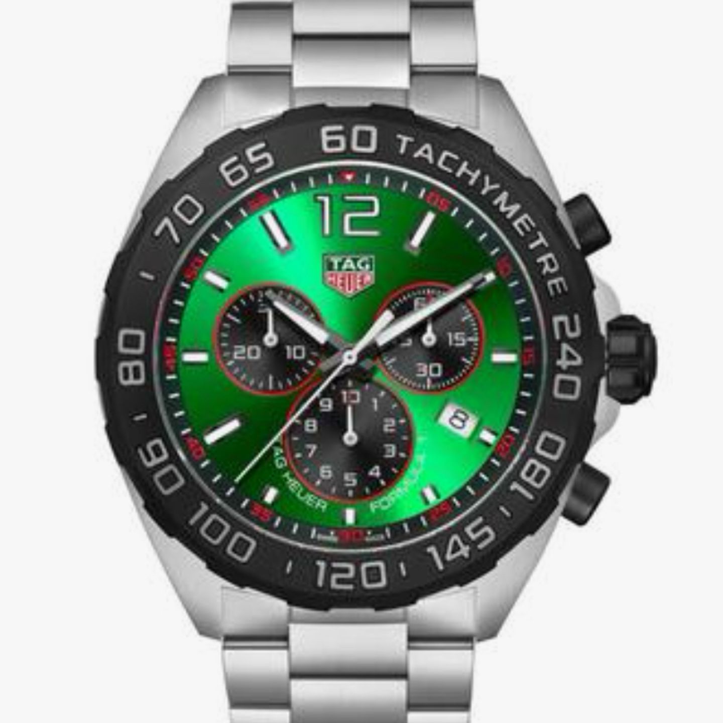 TAG Heuer Formula 1 Quartz CAZ101AP.BA0842 (2024) - Groen wijzerplaat 43mm Staal (1/1)