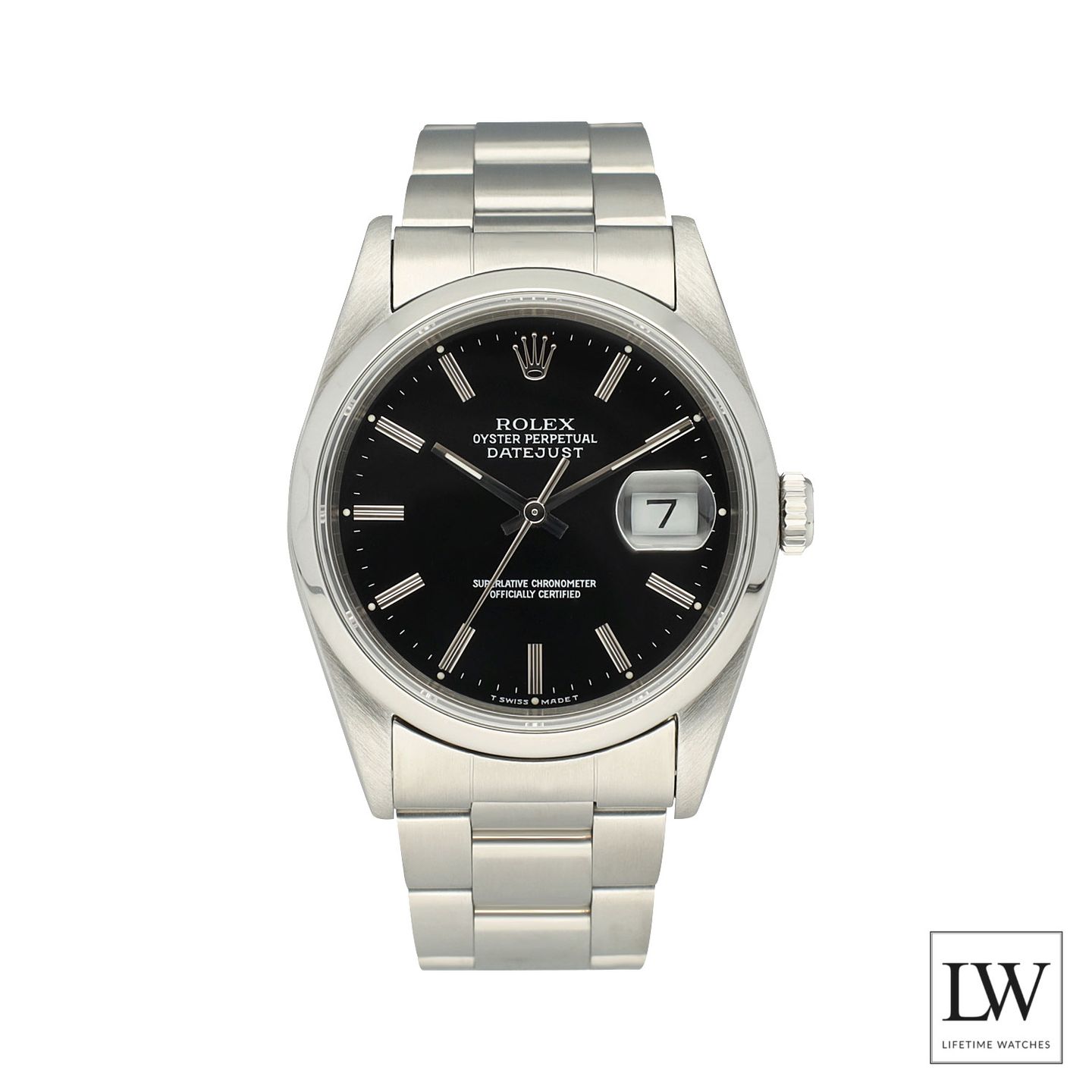 Rolex Datejust 36 16200 (1993) - Black dial 36 mm Steel case (3/8)