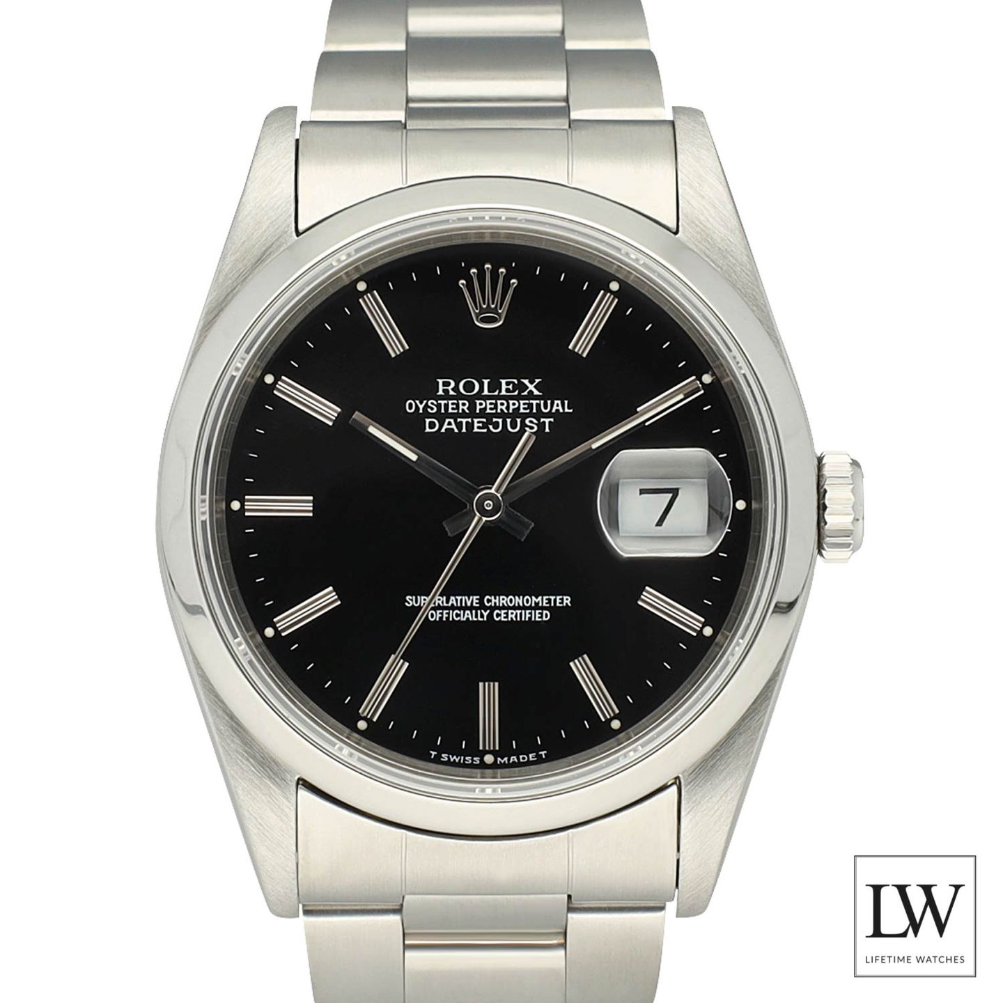 Rolex Datejust 36 16200 (1993) - Black dial 36 mm Steel case (2/8)