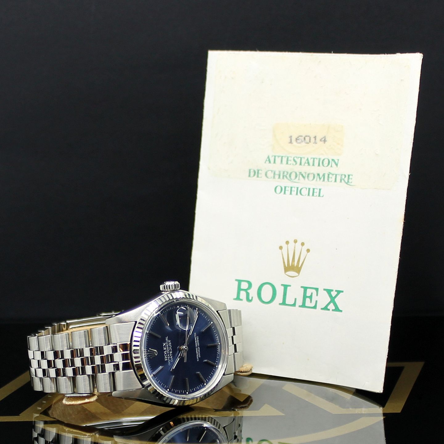 Rolex Datejust 16014 (1987) - Blue dial 36 mm Steel case (5/7)