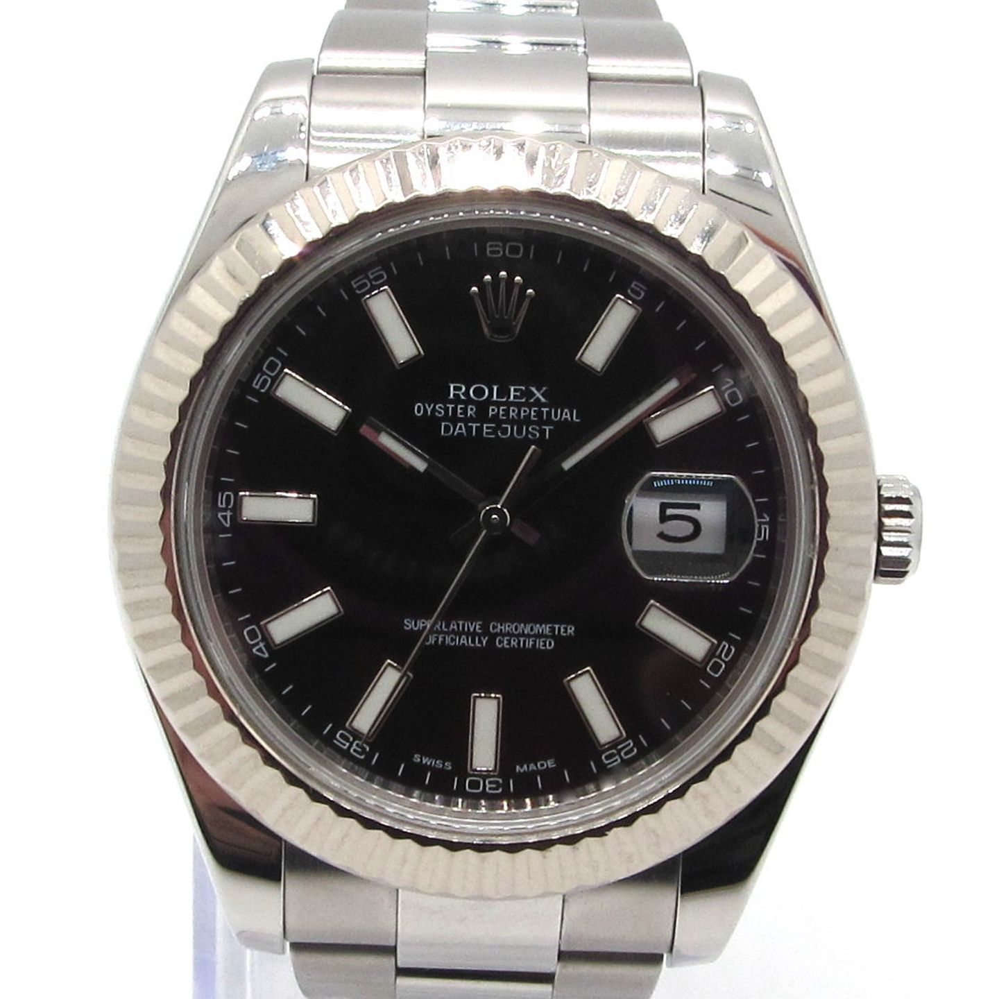 Rolex Datejust II 116334 (2009) - Black dial 41 mm Steel case (1/6)