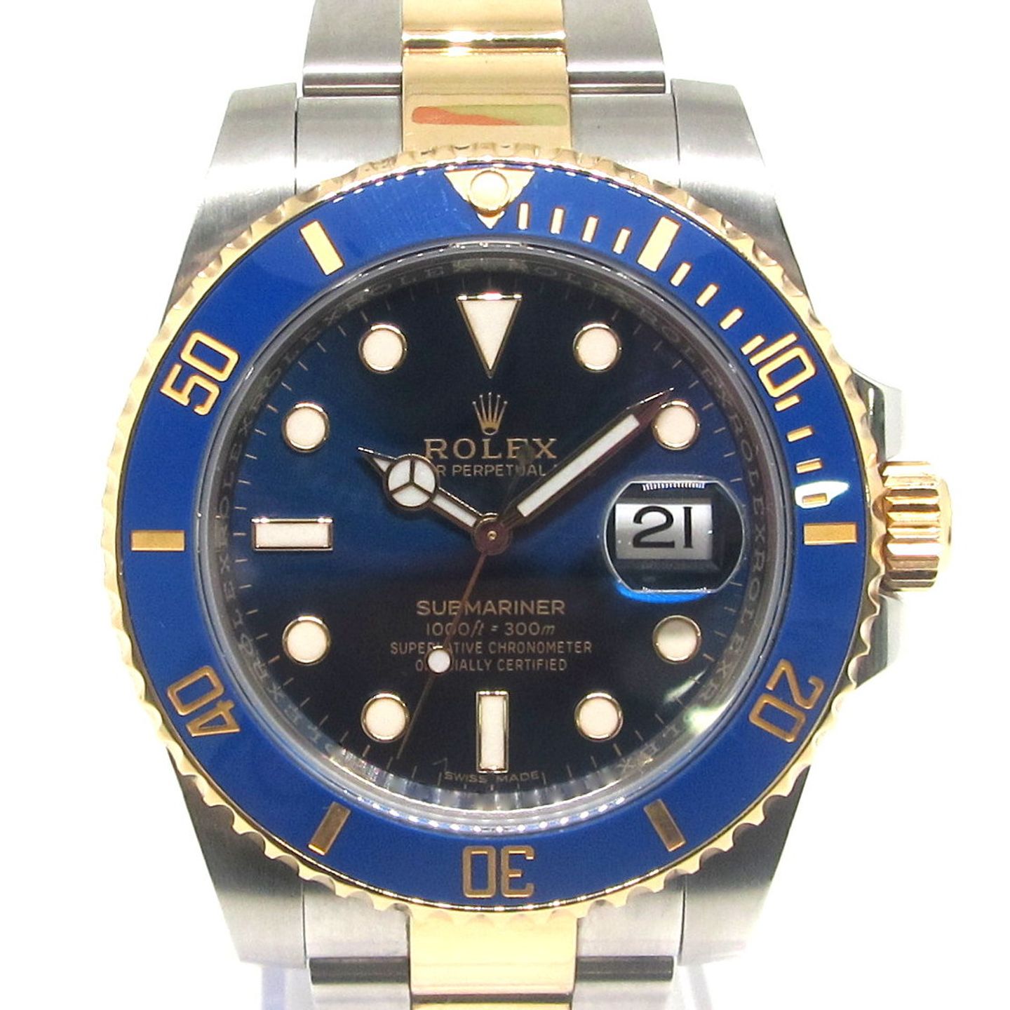 Rolex Submariner Date 116613LB (2020) - Blue dial 40 mm Gold/Steel case (1/6)