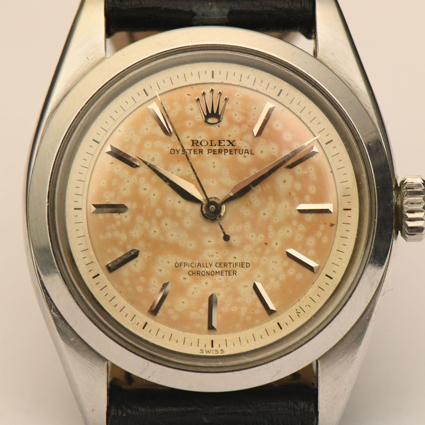 Rolex Oyster Perpetual 6580 (1955) - Zilver wijzerplaat 34mm Staal (2/8)