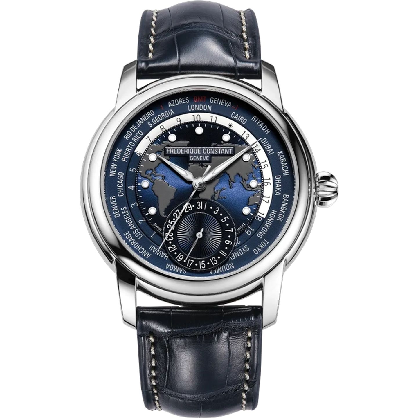 Frederique Constant Manufacture Worldtimer FC-718NWM4H6 (2026) - Blue dial 42 mm Steel case (1/1)