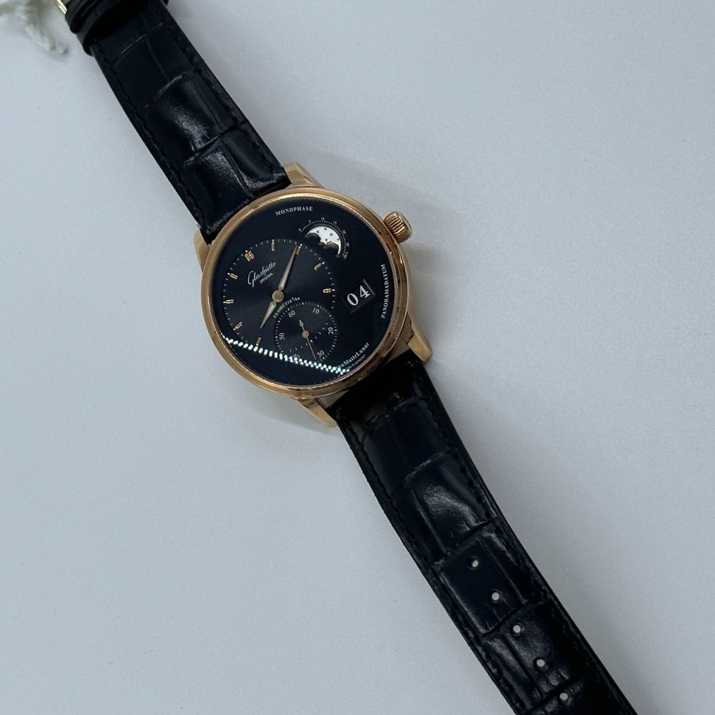 Glashütte Original PanoMaticLunar 1-90-02-49-35-30 (2024) - Black dial 40 mm Red Gold case (2/8)