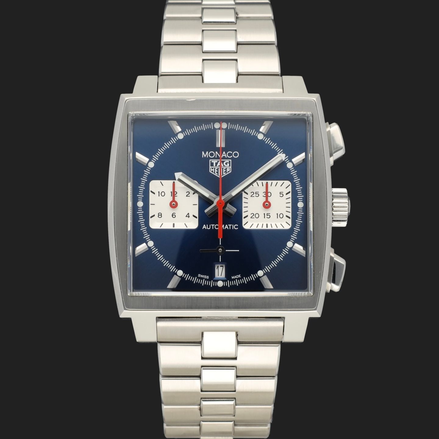 TAG Heuer Monaco CBL2111.FC6453 (2021) - Blauw wijzerplaat 39mm Staal (3/8)