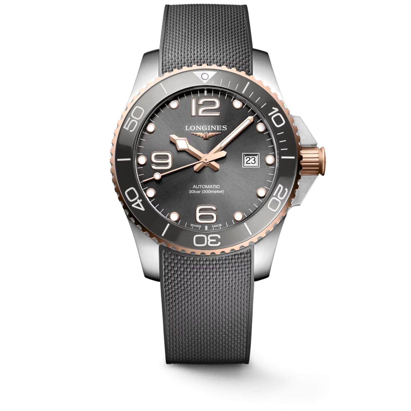 Longines HydroConquest L3.782.3.78.9 (2025) - Grijs wijzerplaat 43mm Staal (1/1)