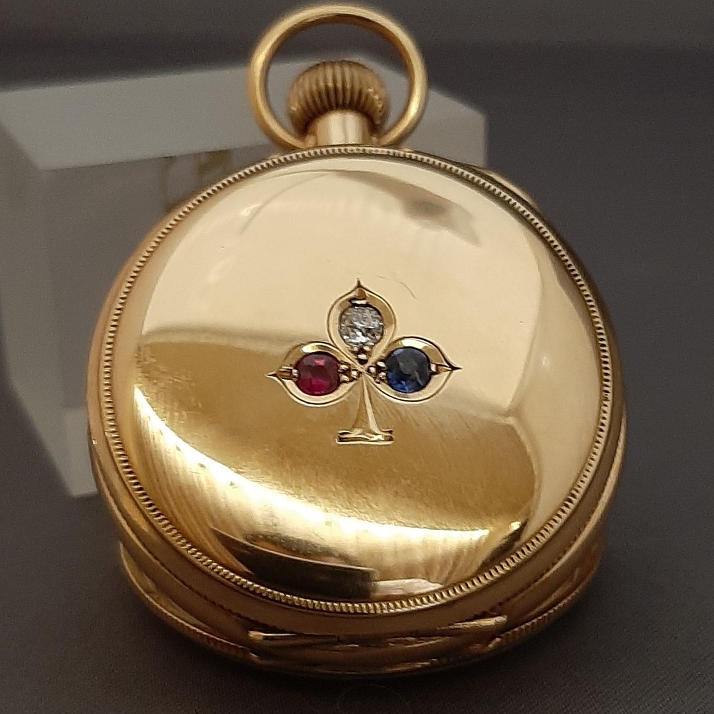 Waltham Pocket watch Unknown (Before 1900) - White dial 40 mm Yellow Gold case (3/7)