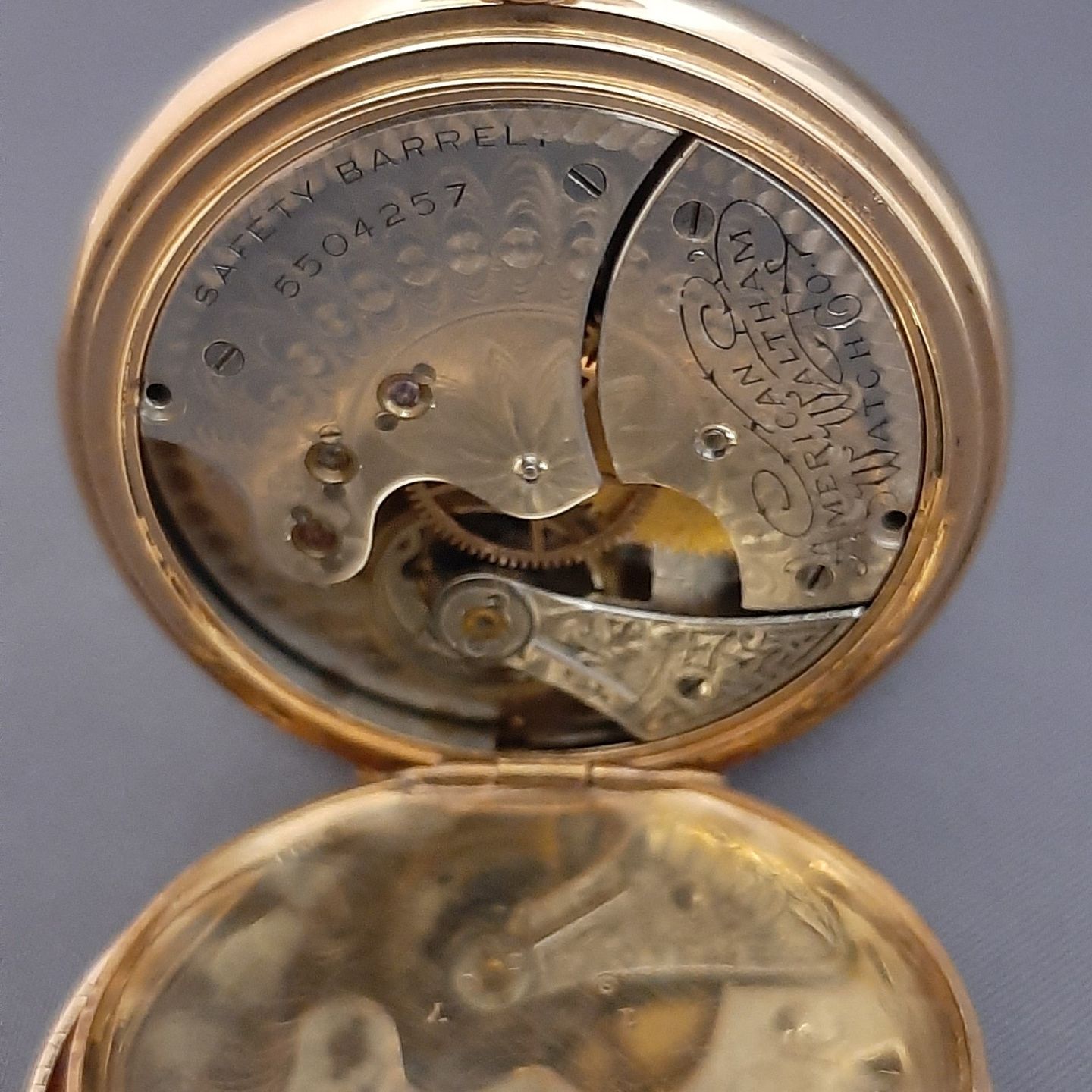 Waltham Pocket watch Unknown (Before 1900) - White dial 40 mm Yellow Gold case (5/7)