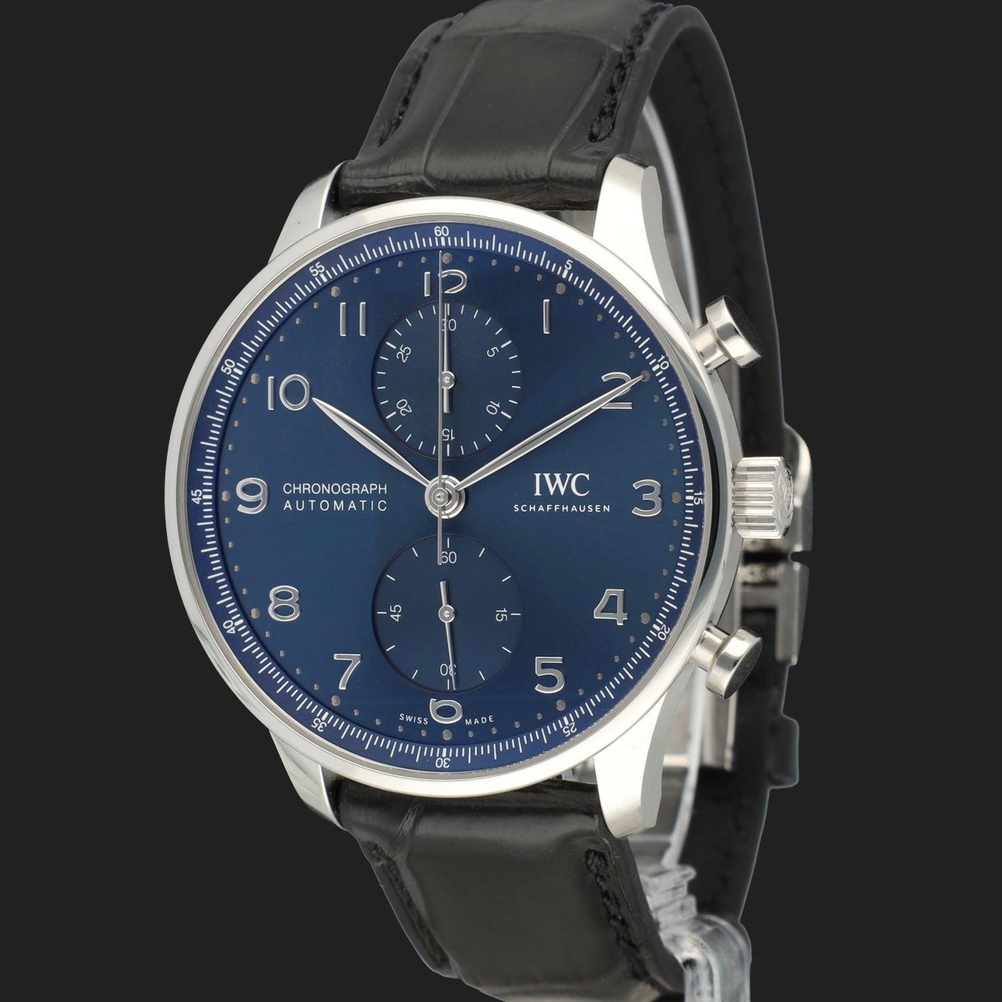 IWC Portuguese Chronograph IW371606 (2023) - Blue dial 41 mm Steel case (1/8)