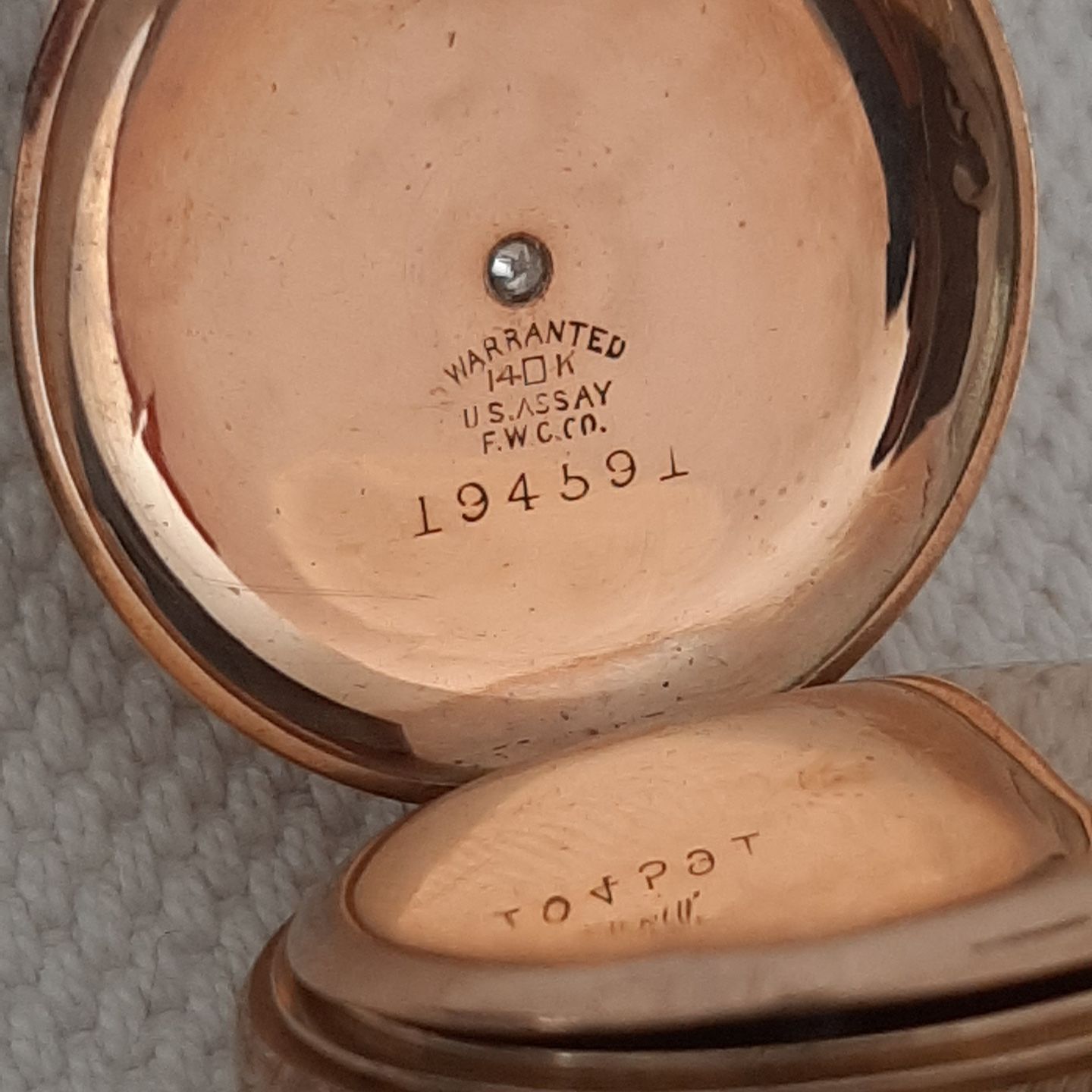 Elgin Pocket watch Unknown (Before 1900) - White dial 40 mm Rose Gold case (6/8)