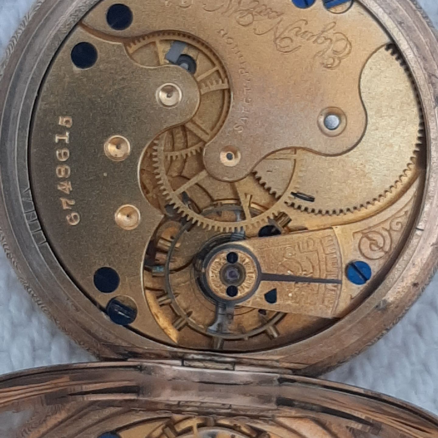 Elgin Pocket watch Unknown (Voor 1900) - Wit wijzerplaat 40mm Roségoud (7/8)