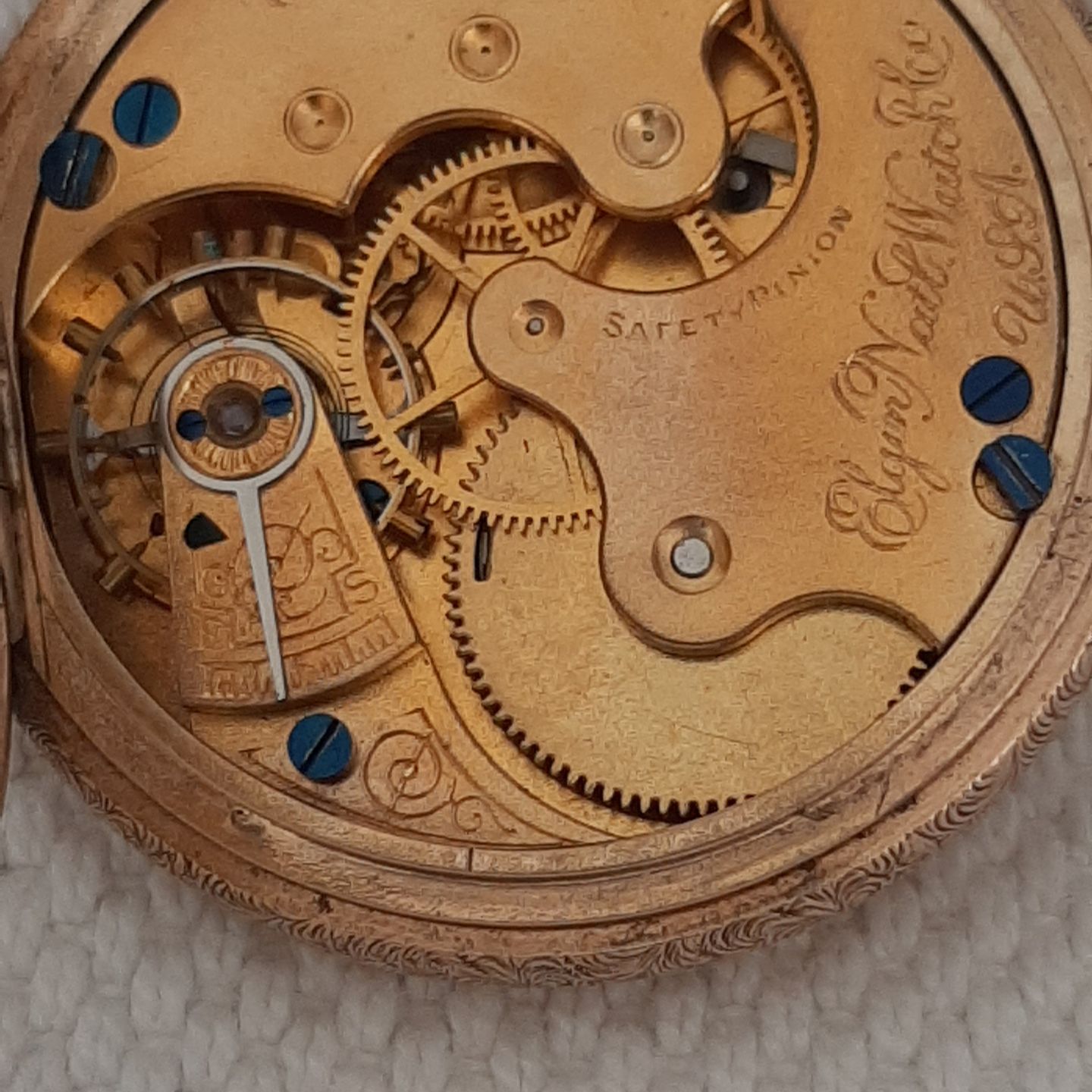 Elgin Pocket watch Unknown (Voor 1900) - Wit wijzerplaat 40mm Roségoud (8/8)