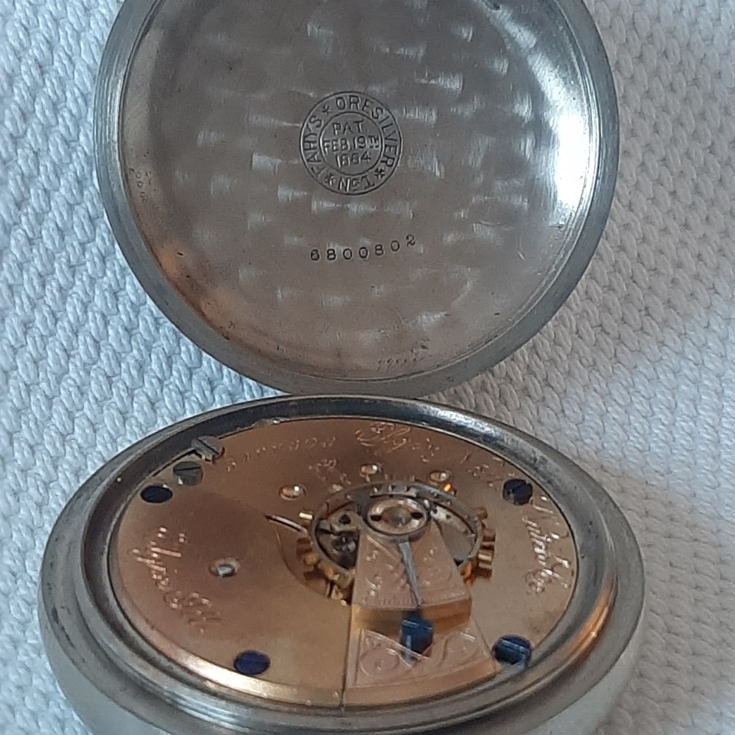 Elgin Pocket watch Unknown (Voor 1900) - Wit wijzerplaat 56 mm Zilver (4/7)