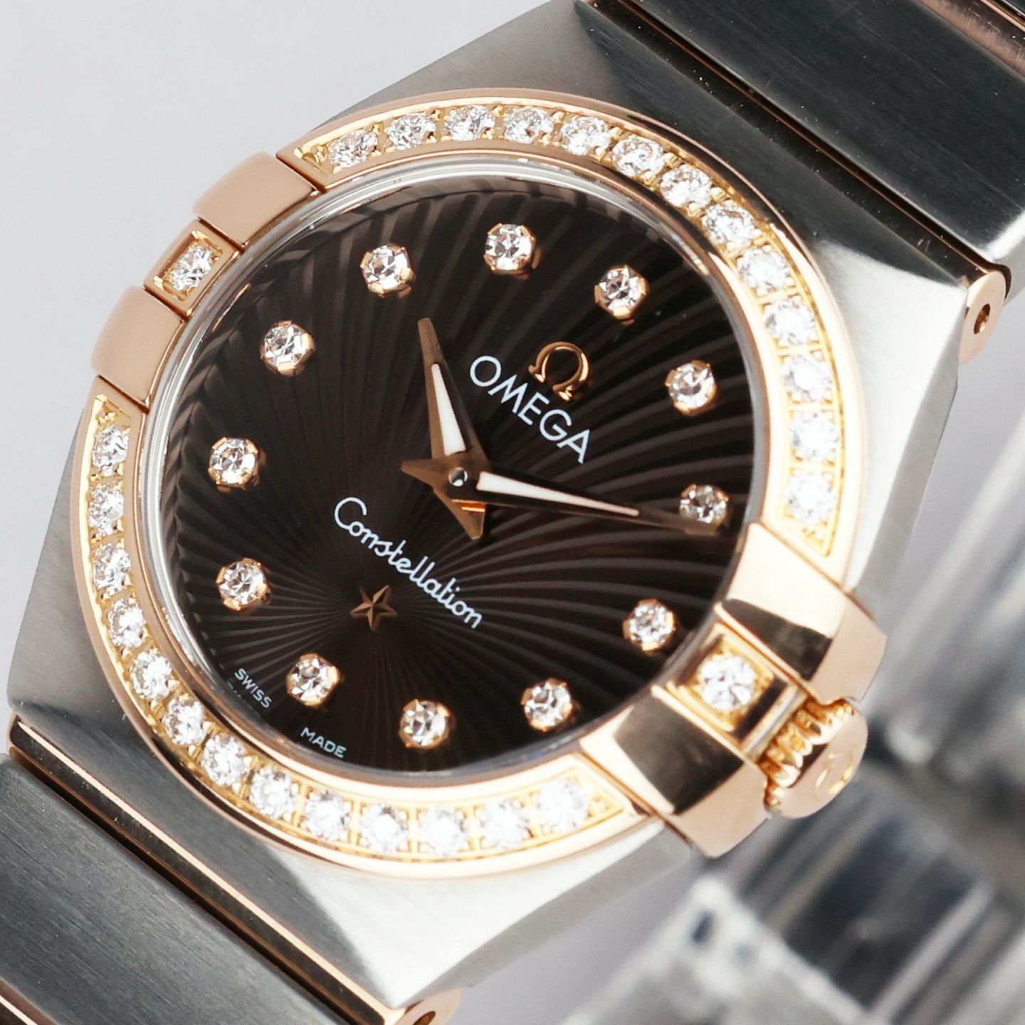 Omega Constellation Quartz 123.25.24.60.63.002 (2019) - Bruin wijzerplaat 24mm Staal (5/8)