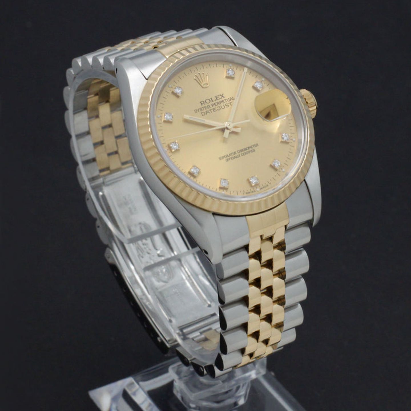 Rolex Datejust 36 16233 (1994) - Gold dial 36 mm Gold/Steel case (4/7)