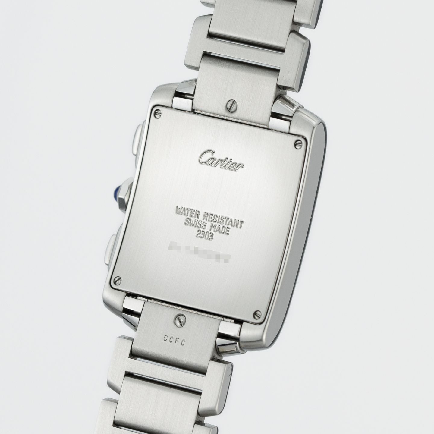 Cartier Tank Française W51001Q3 (Unknown (random serial)) - White dial 28 mm Steel case (3/8)