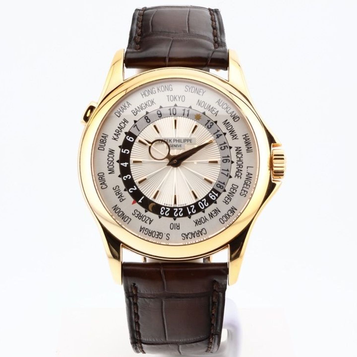 Patek Philippe World Time 5130R-001 (2019) - Silver dial 39 mm Rose Gold case (1/1)