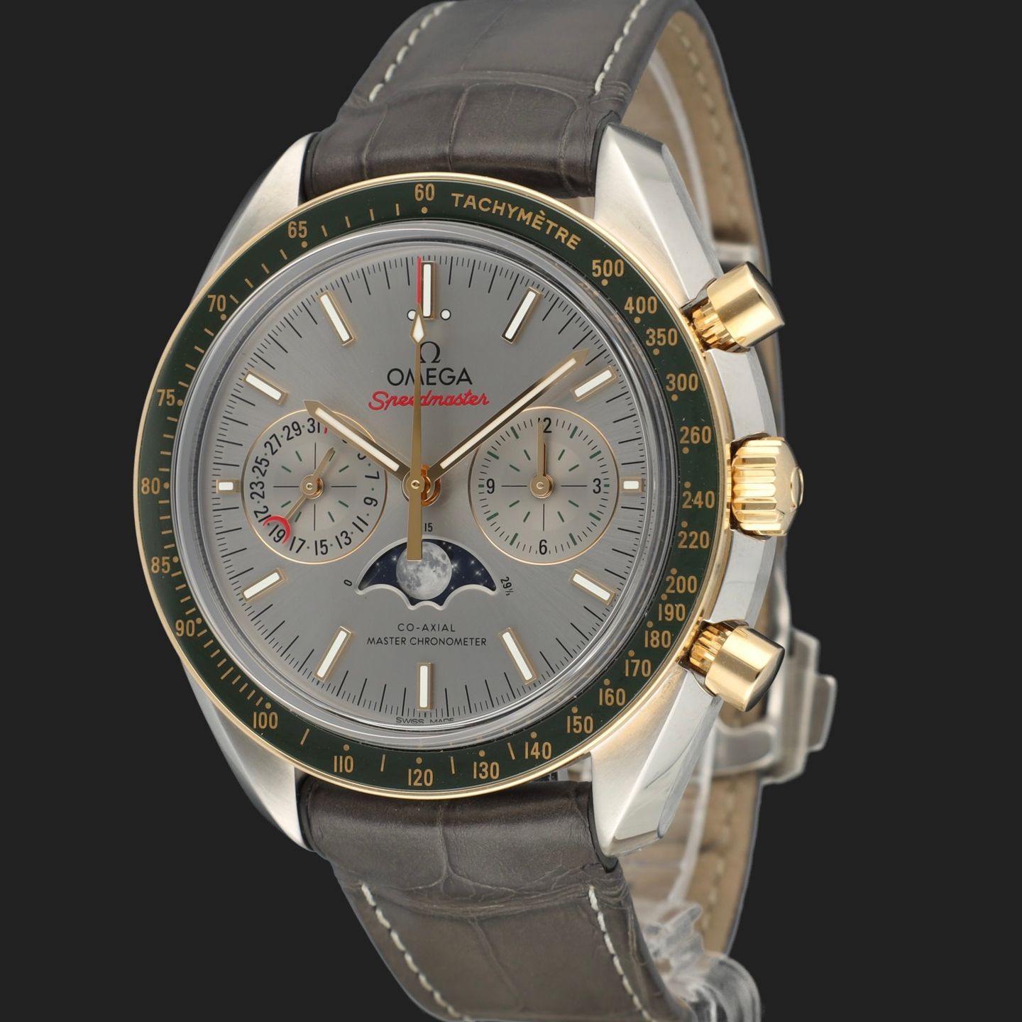 Omega Speedmaster Moonphase 304.23.44.52.06.001 (2017) - Grey dial 44 mm Steel case (1/8)