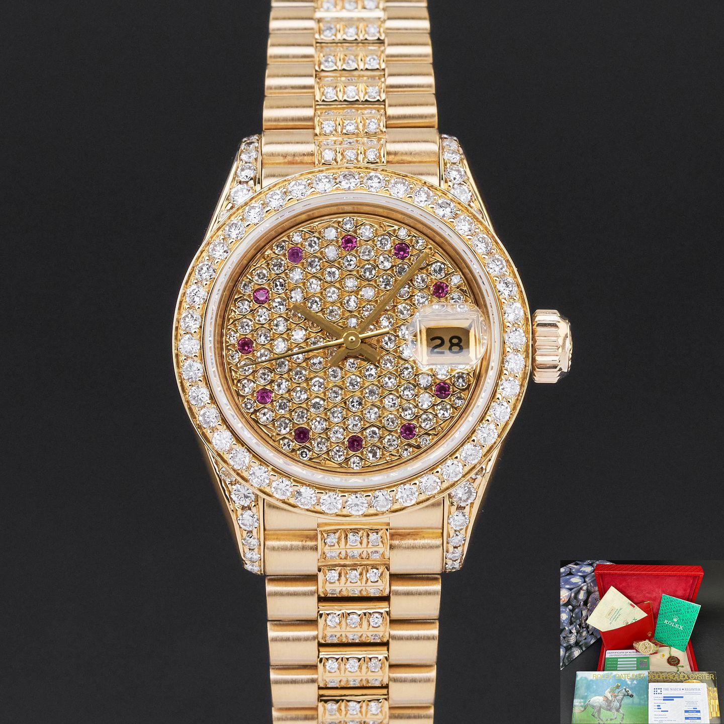 Rolex Lady-Datejust 69178 (1989) - 26 mm Yellow Gold case (1/8)