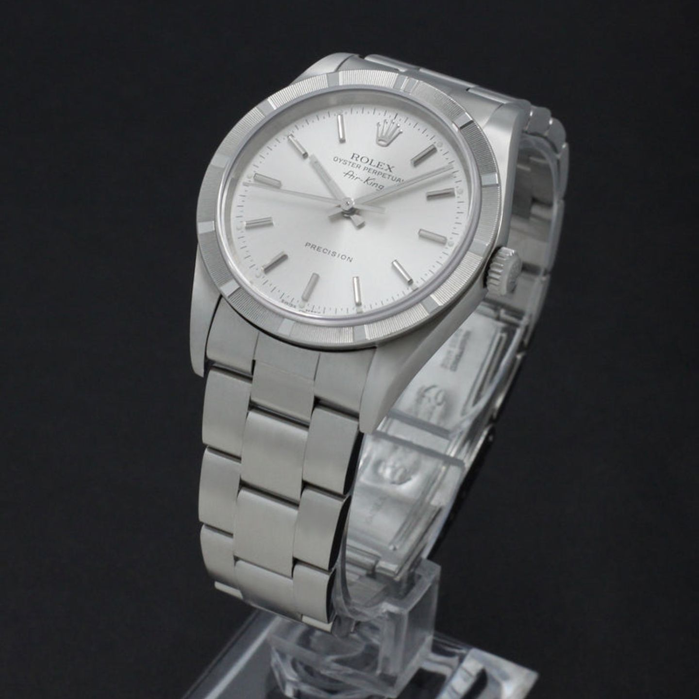 Rolex Air-King 14010 (2005) - Zilver wijzerplaat 34mm Staal (5/7)