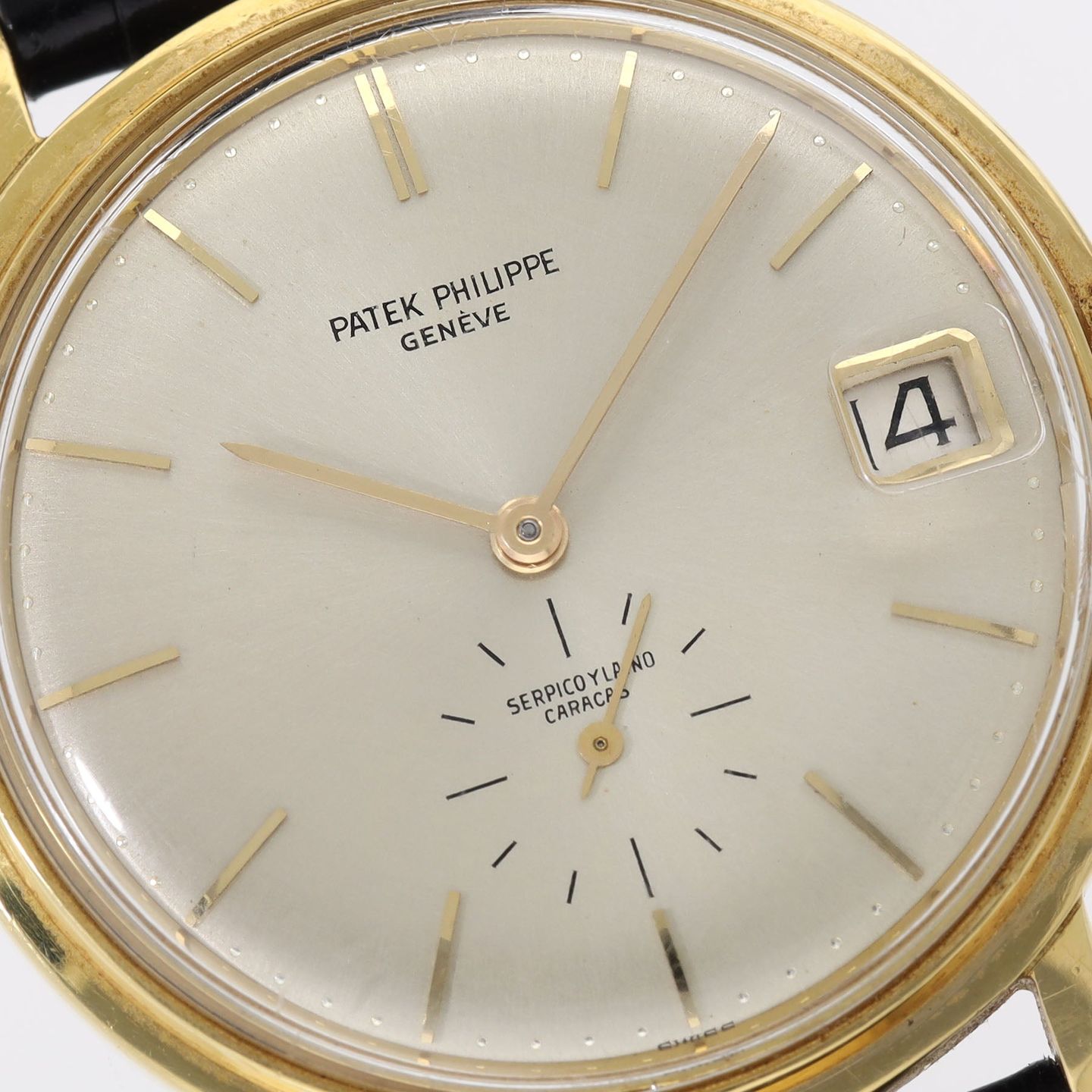 Patek Philippe Calatrava 3445 (1964) - Silver dial 35 mm Yellow Gold case (7/8)