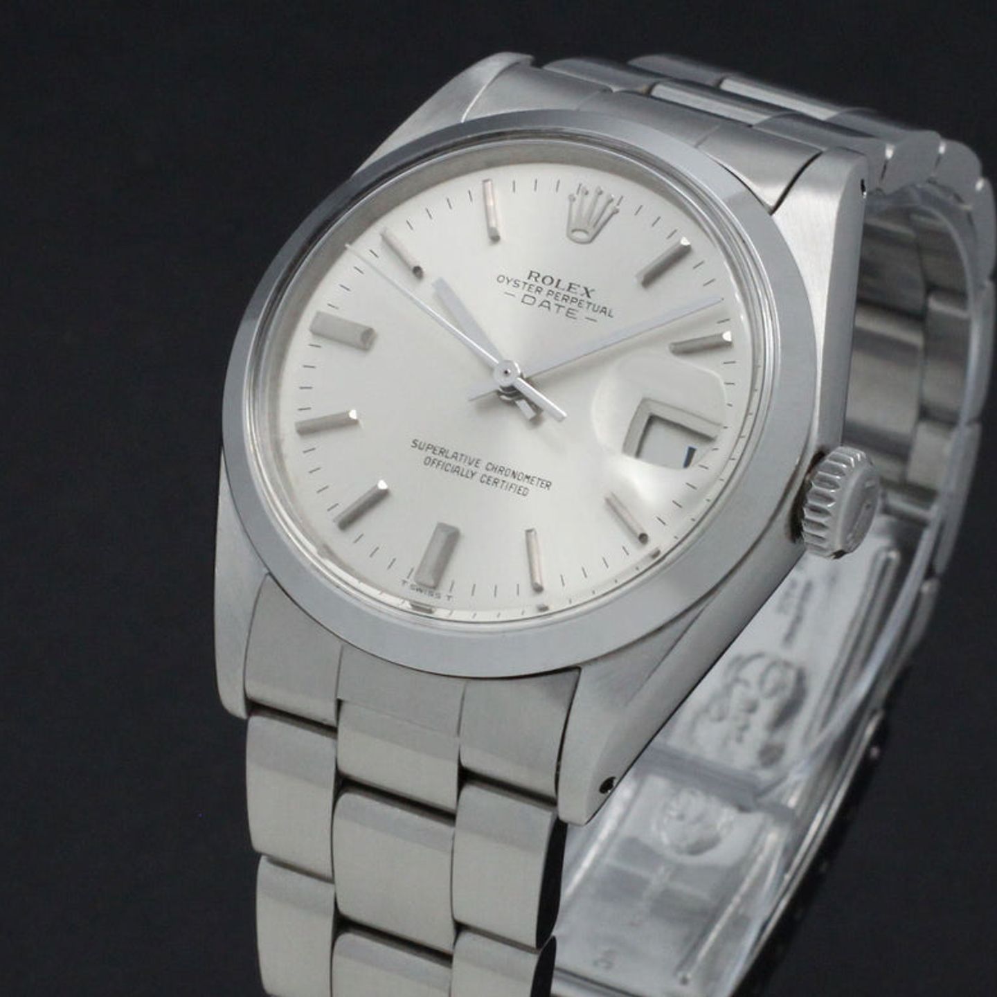 Rolex Oyster Perpetual Date 1500 (1972) - Silver dial 34 mm Steel case (6/7)