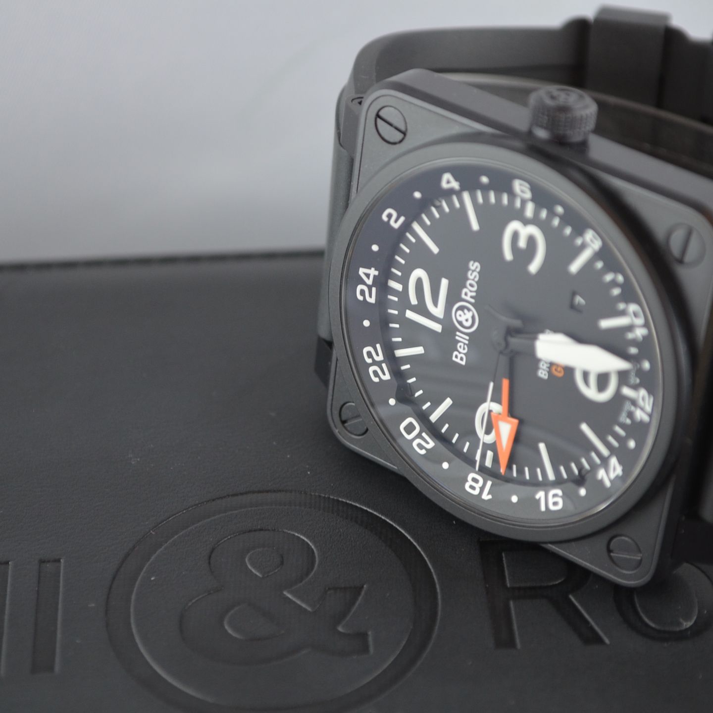 Bell & Ross BR 01-93 GMT BR0193-GMT (Unknown (random serial)) - Black dial 46 mm Steel case (3/4)