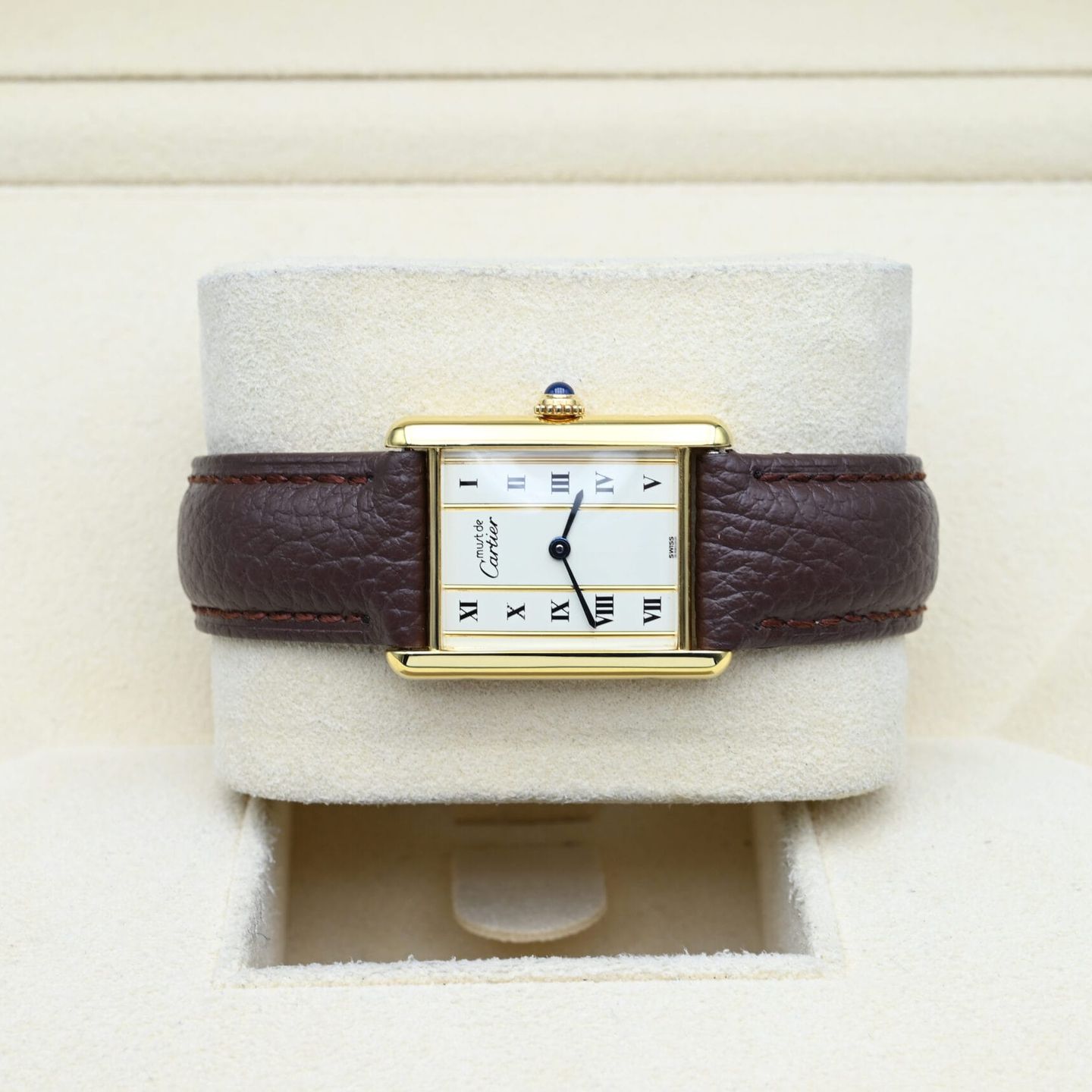 Cartier Tank Vermeil 590005 (Unknown (random serial)) - White dial 23 mm Unknown case (5/8)
