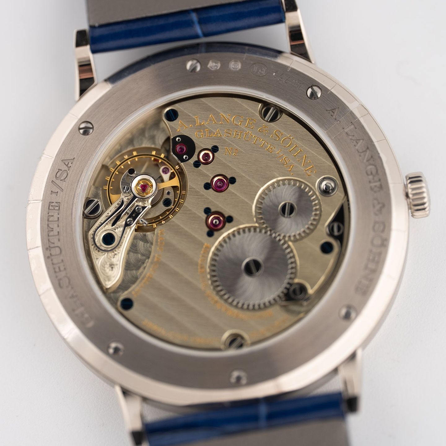 A. Lange & Söhne Saxonia 205.086 (2021) - Blue dial 37 mm White Gold case (6/8)