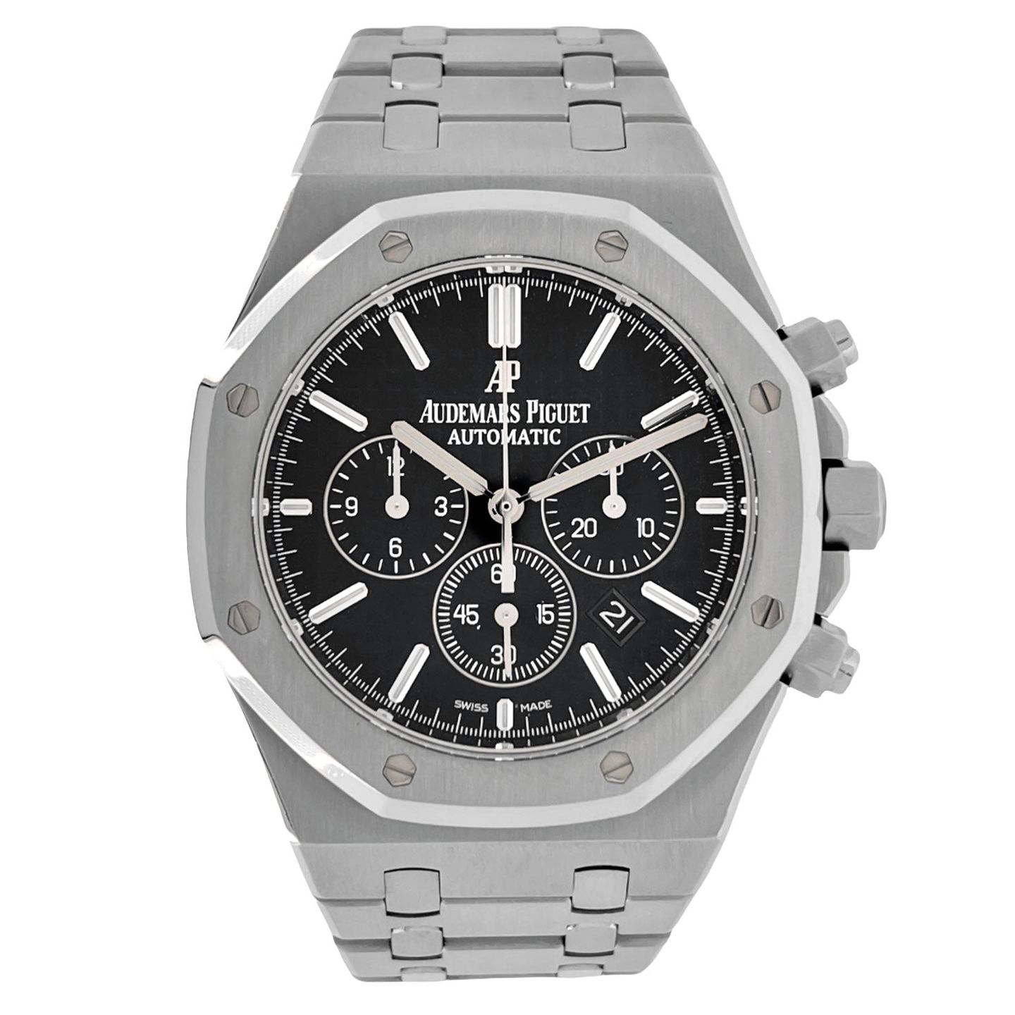 Audemars Piguet Royal Oak Chronograph 26320ST.OO.1220ST.01 (2016) - Zwart wijzerplaat 41mm Staal (1/4)