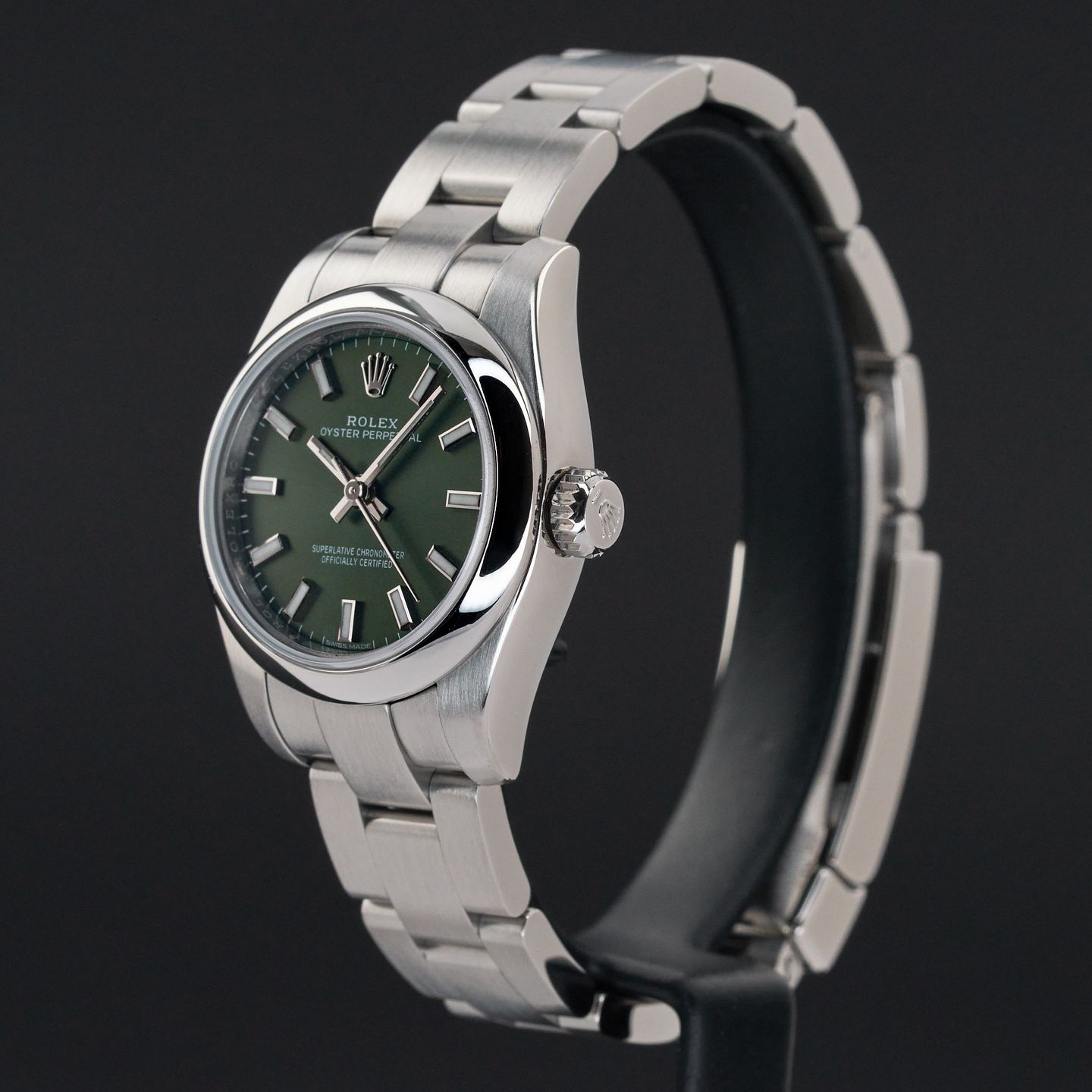 Rolex Oyster Perpetual 26 176200 (2016) - Groen wijzerplaat 26mm Staal (4/8)