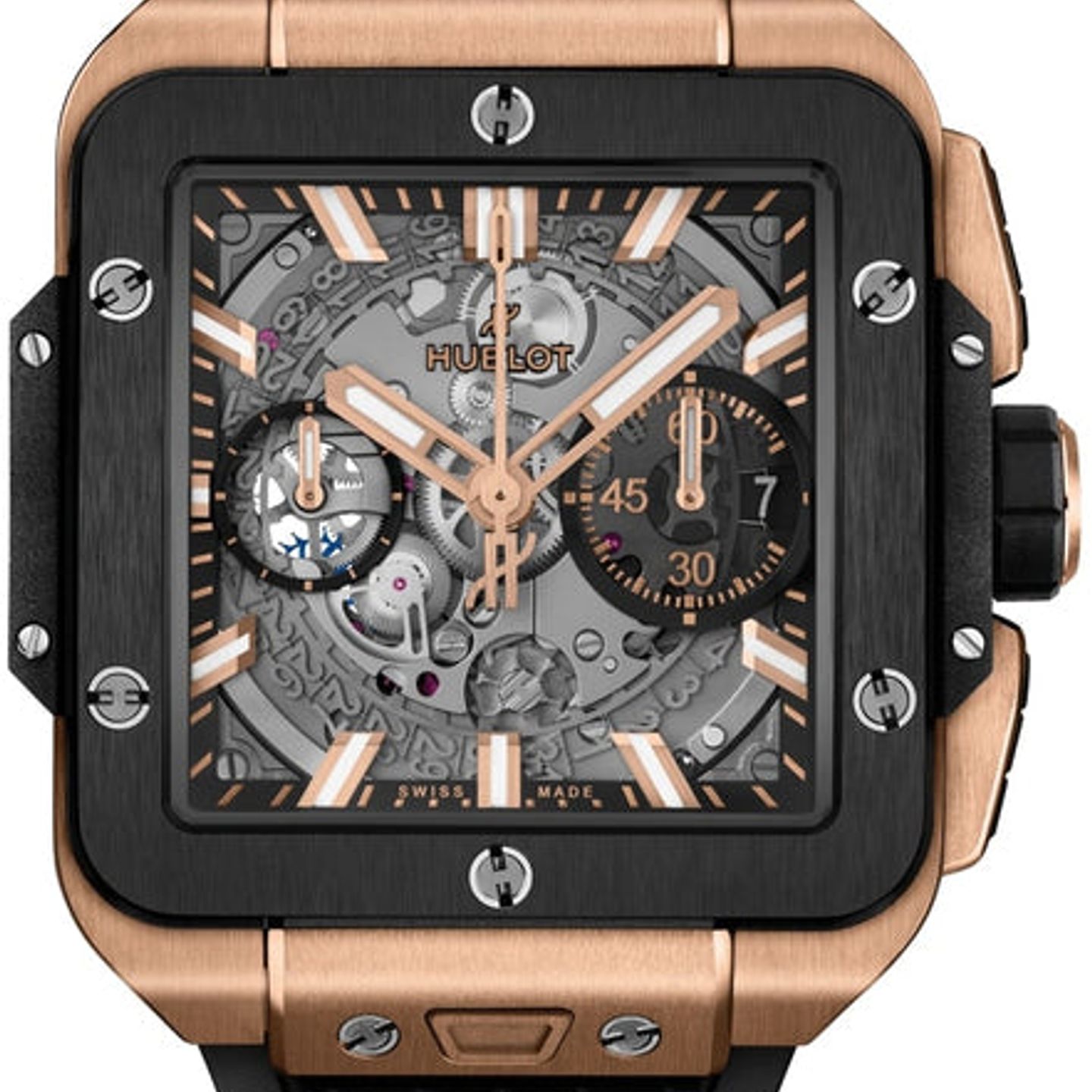 Hublot Square Bang 821.OM.0180.RX (2026) - Transparent dial 42 mm Rose Gold case (1/1)