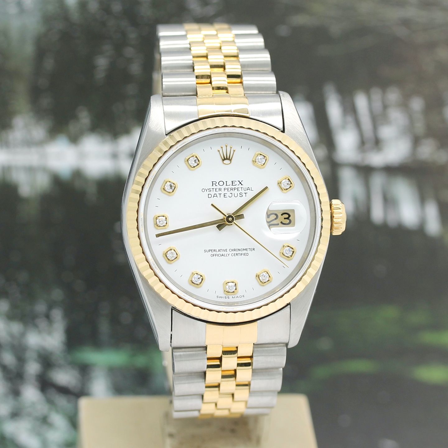 Rolex Datejust 36 16233 (1997) - White dial 36 mm Gold/Steel case (6/8)