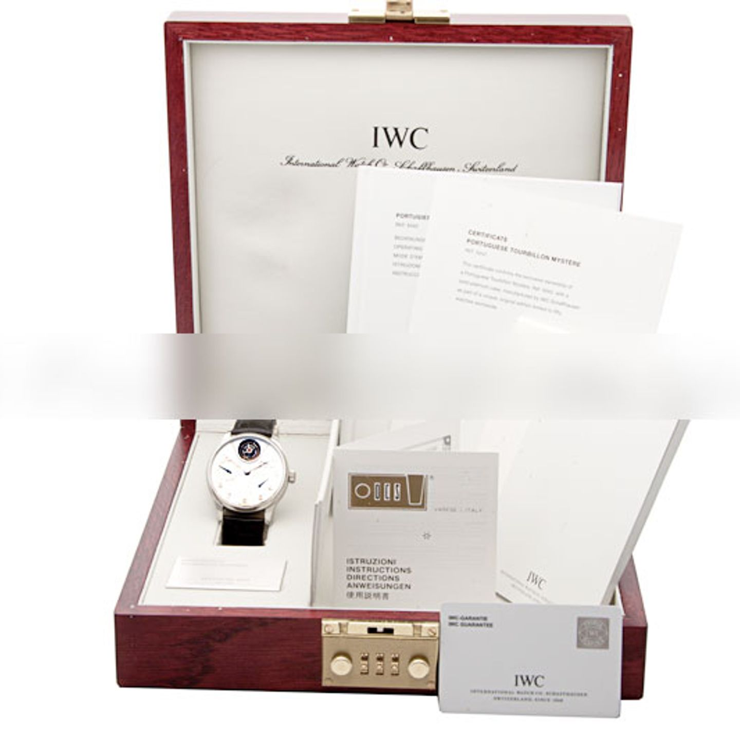 IWC Portuguese Tourbillon IW504204 (2005) - Silver dial 44 mm Platinum case (4/4)
