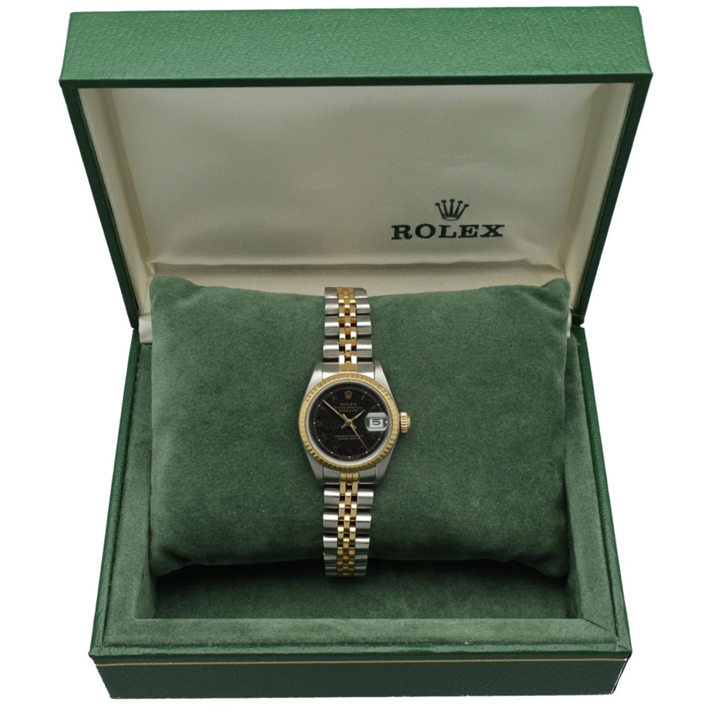 Rolex Lady-Datejust 69173 (1985) - Zwart wijzerplaat 26mm Goud/Staal (5/6)