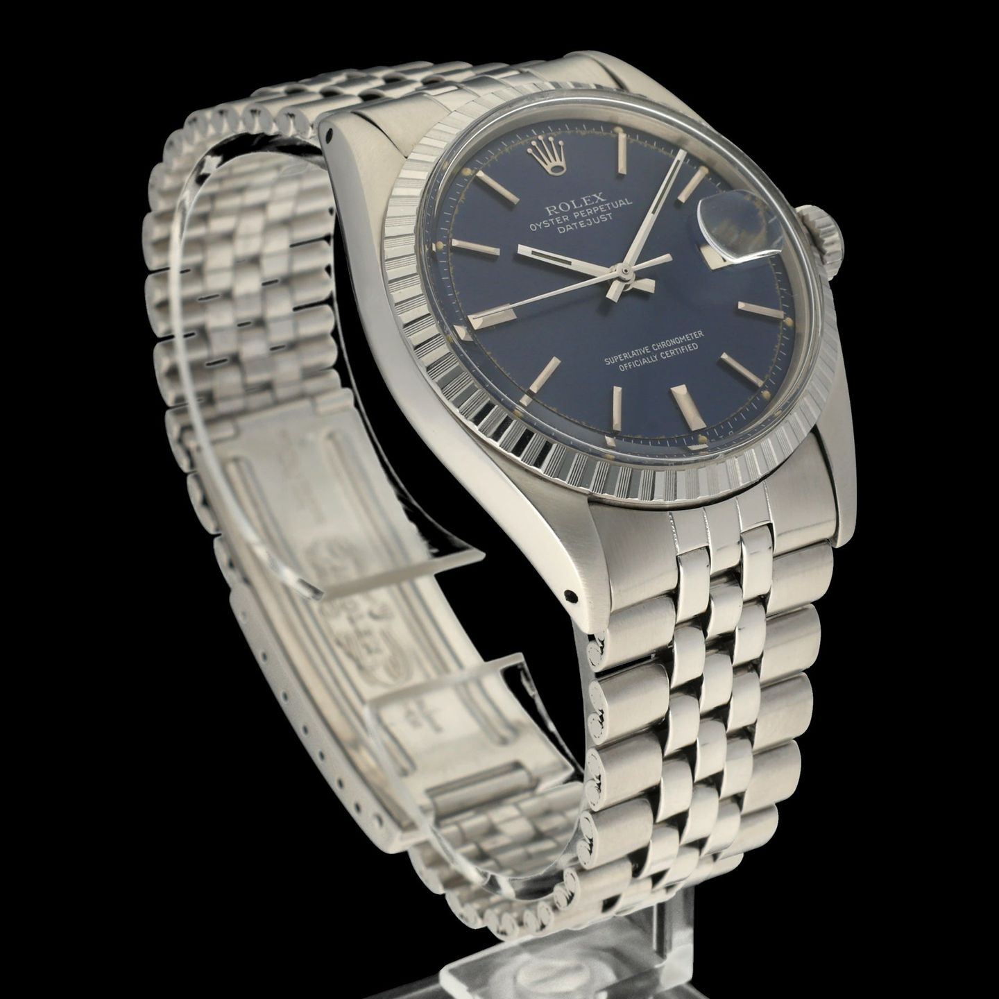 Rolex Datejust 1603 (1973) - Blauw wijzerplaat 36mm Staal (4/8)