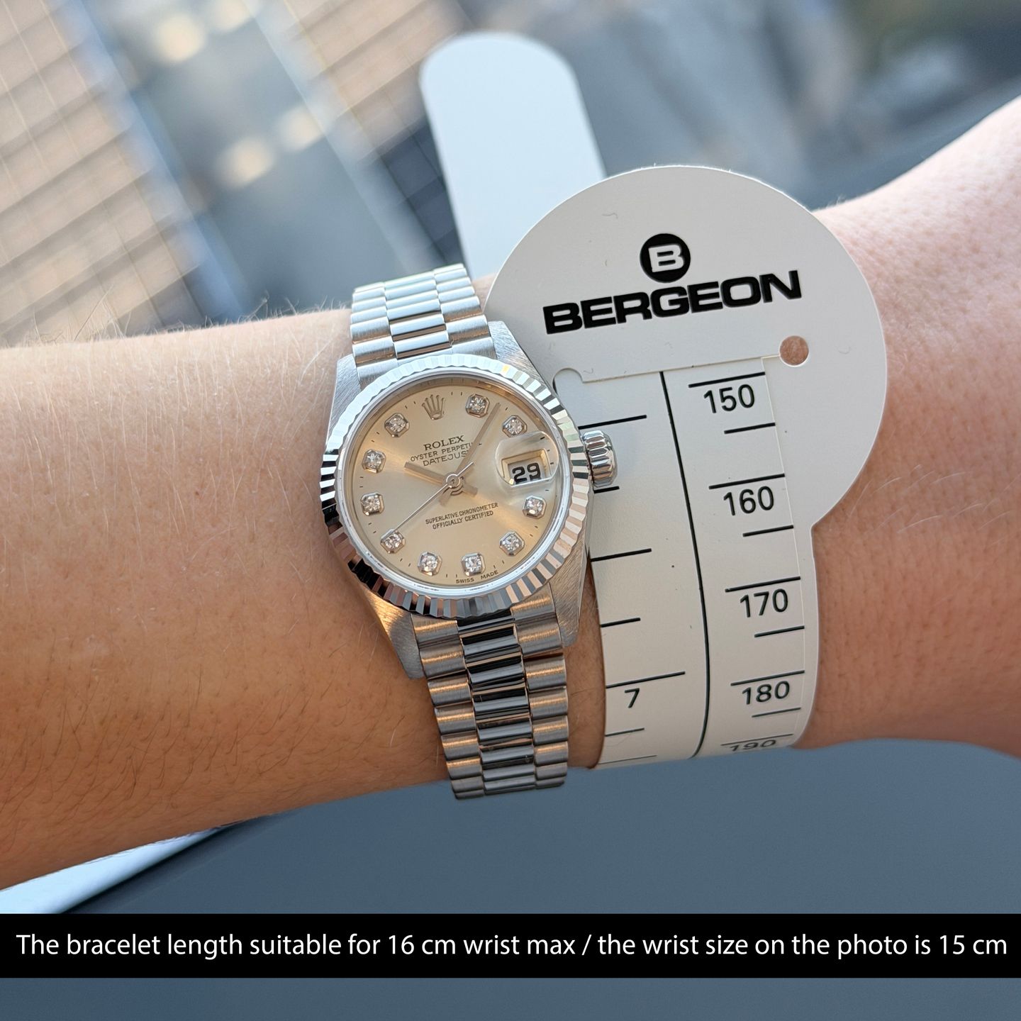 Rolex Lady-Datejust 69179 (1995) - Silver dial 26 mm White Gold case (2/8)