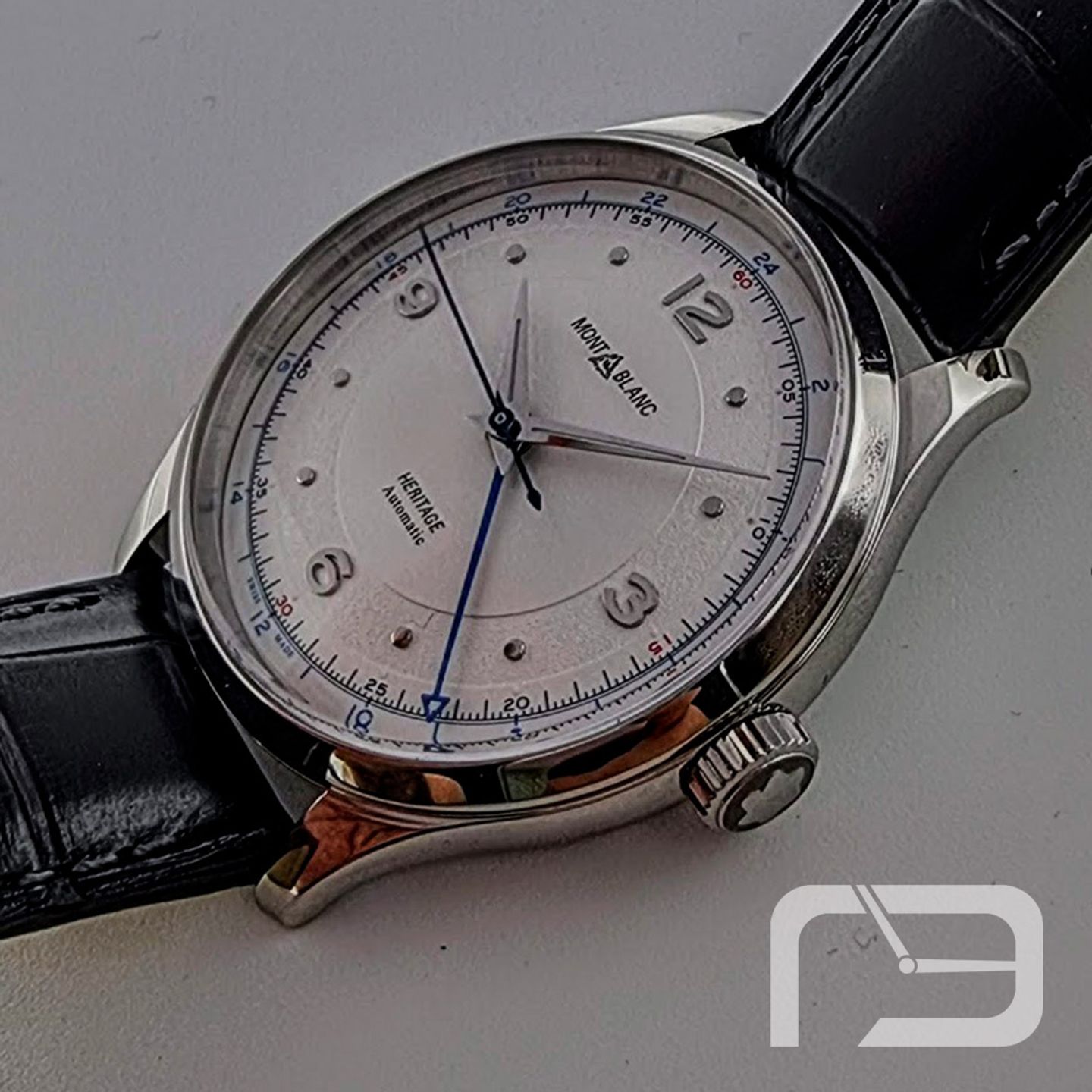 Montblanc Heritage 119948 (2024) - Zilver wijzerplaat 40mm Staal (3/8)