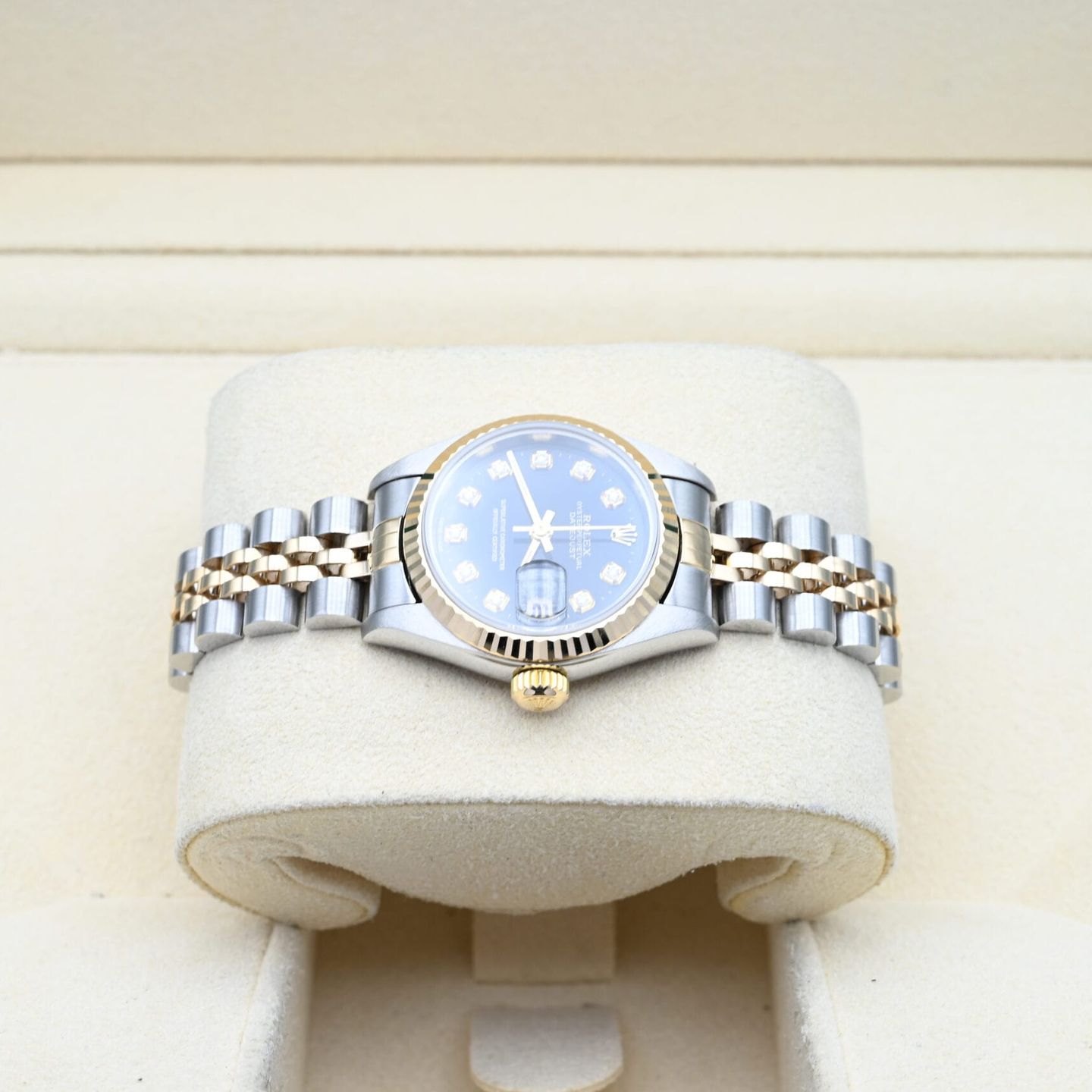 Rolex Lady-Datejust 79173 (2001) - Zwart wijzerplaat 26mm Goud/Staal (4/6)