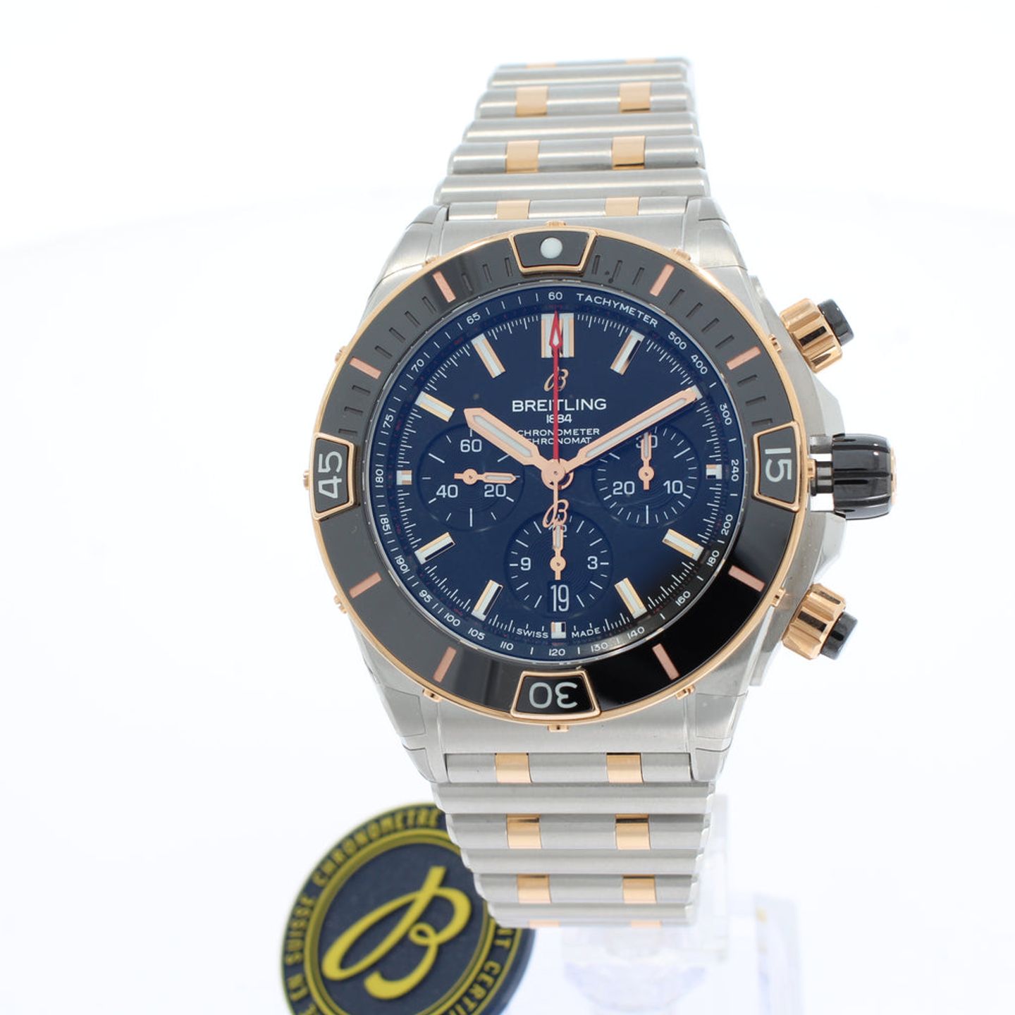 Breitling Chronomat UB0136251B1U1 (2024) - Zwart wijzerplaat 44mm Goud/Staal (1/3)