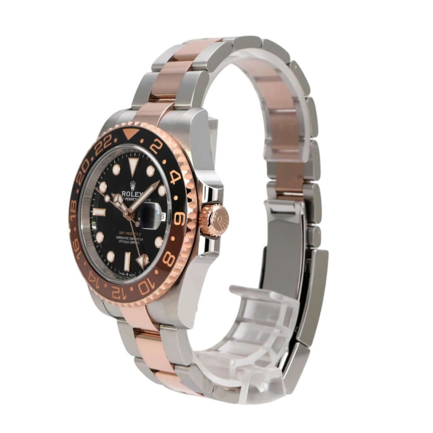 Rolex GMT-Master II 126711CHNR (2023) - Black dial 40 mm Gold/Steel case (3/8)