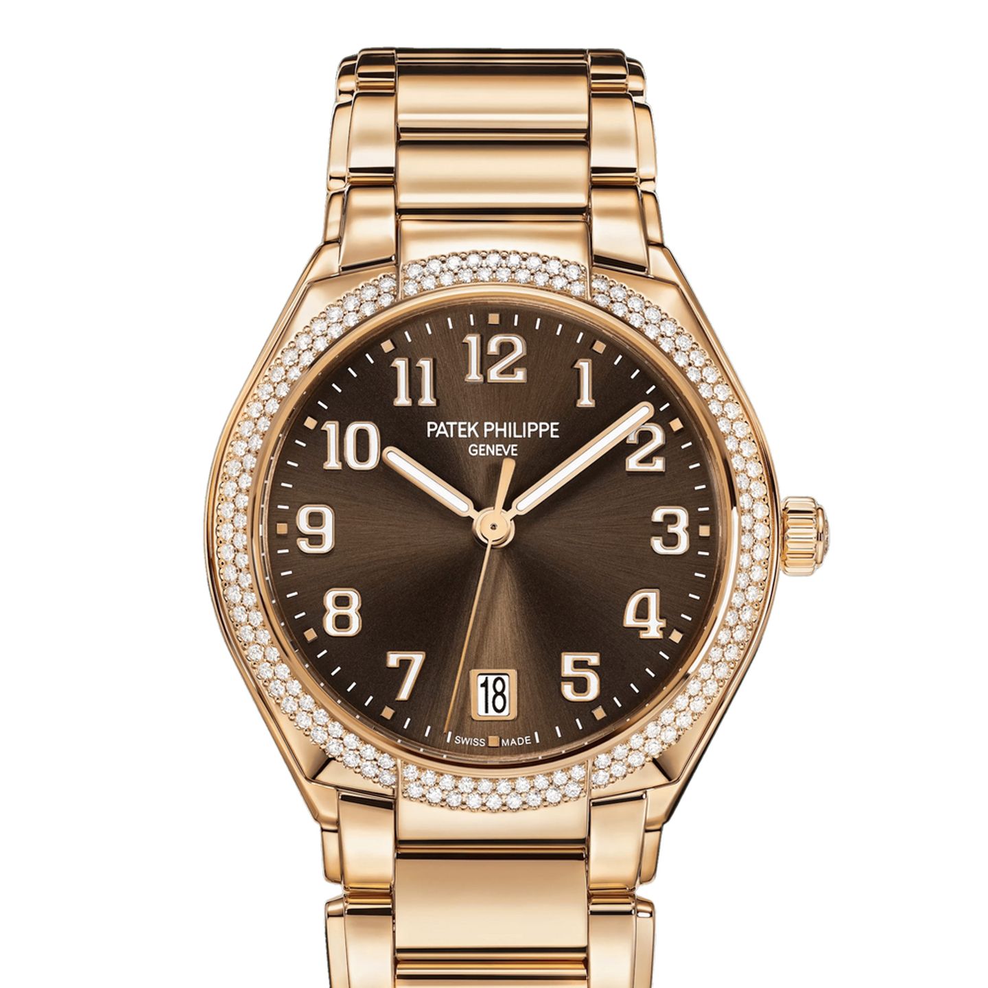 Patek Philippe Twenty~4 7300/1200R-001 (2025) - Brown dial 36 mm Rose Gold case (1/1)