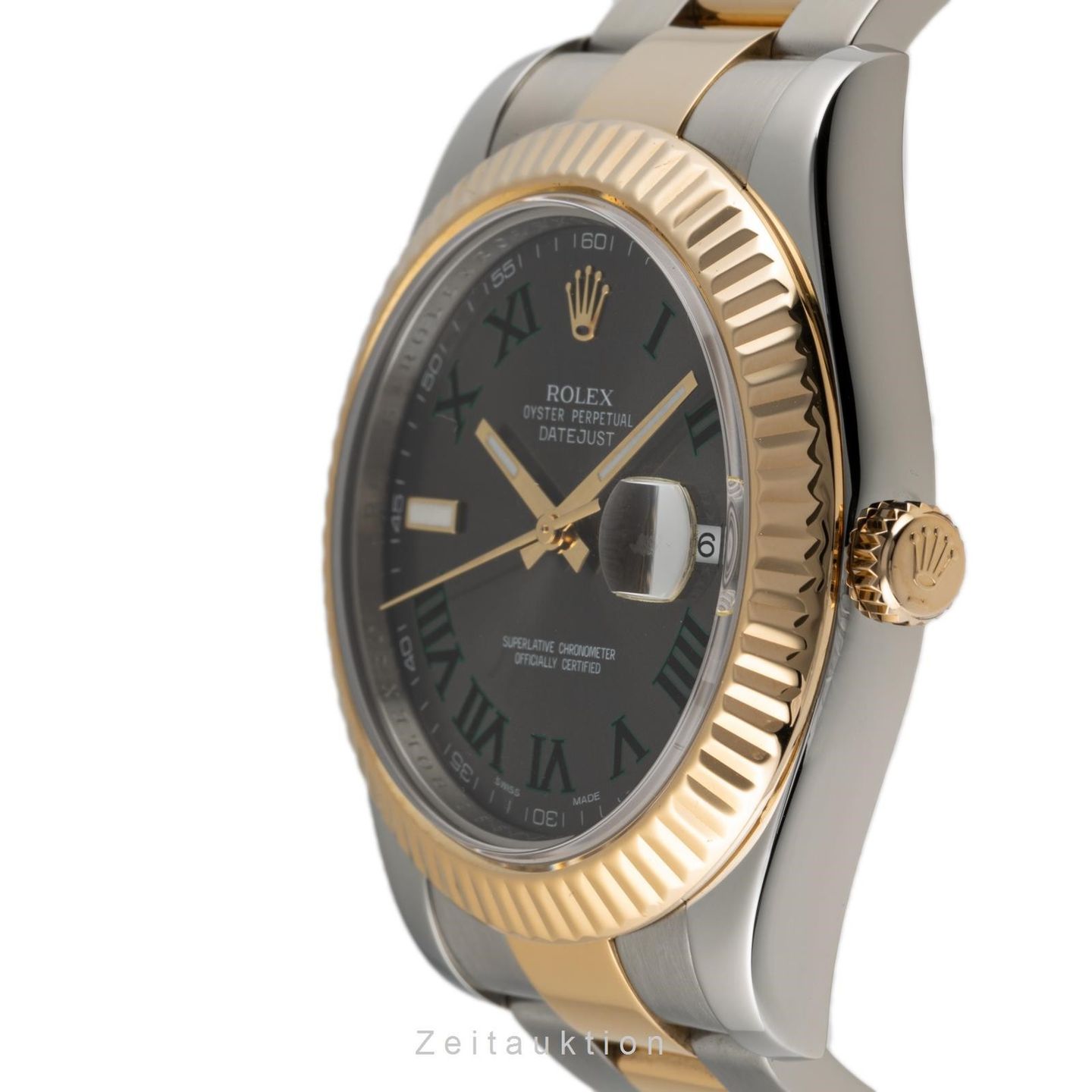 Rolex Datejust 116333 (2010) - Grey dial 41 mm Gold/Steel case (7/8)